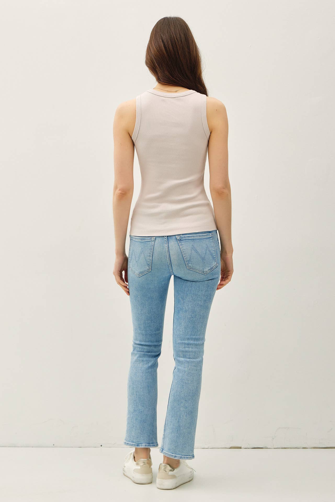 Basic Round Neck Tank Top || Rose Mist