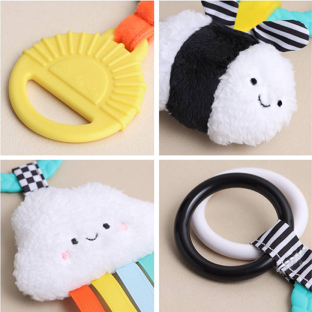 Bitzy Busy Ring™ Teething Activity Toy - High Contrast