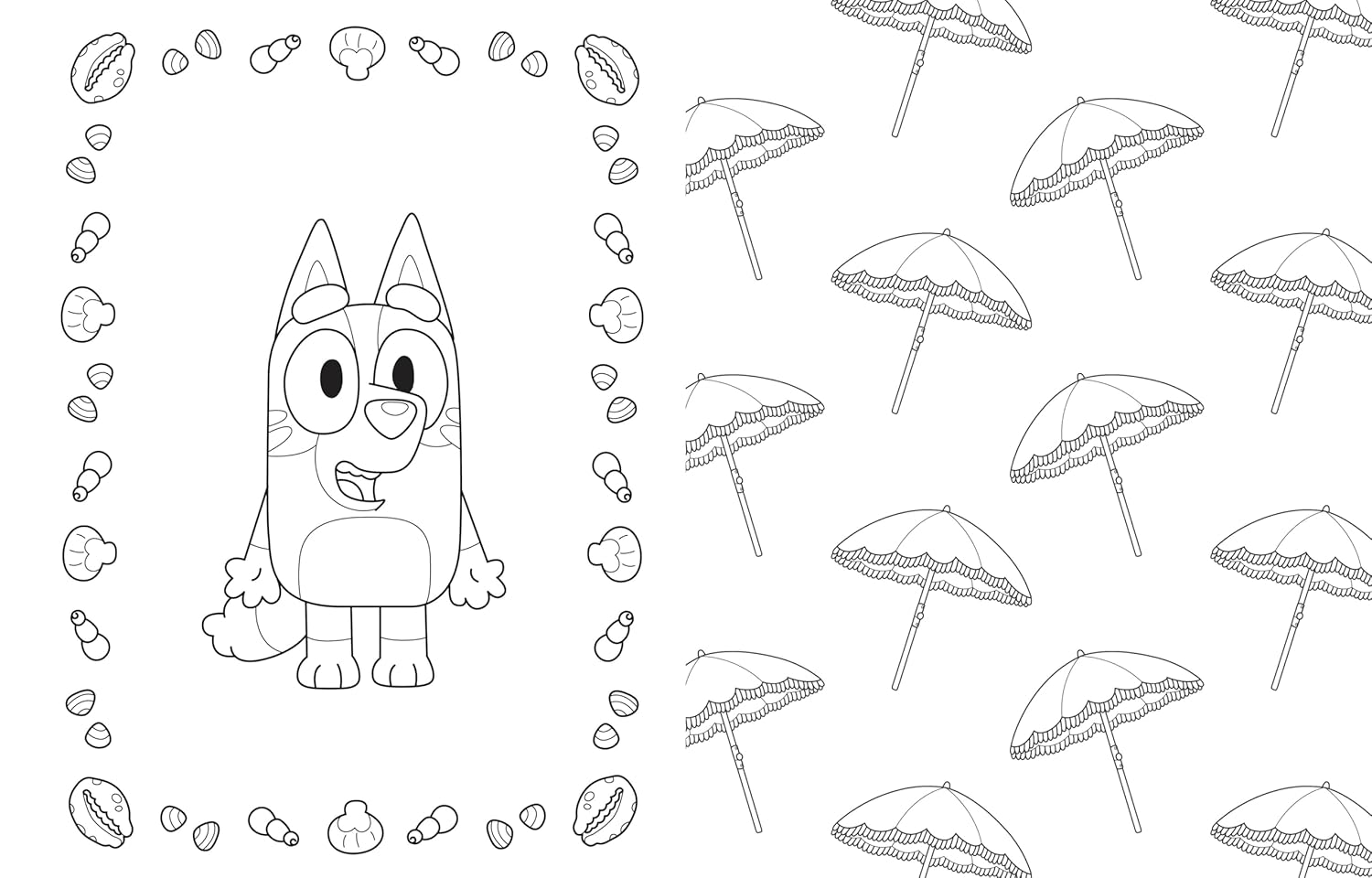 Bluey: At the Beach: A Coloring Book