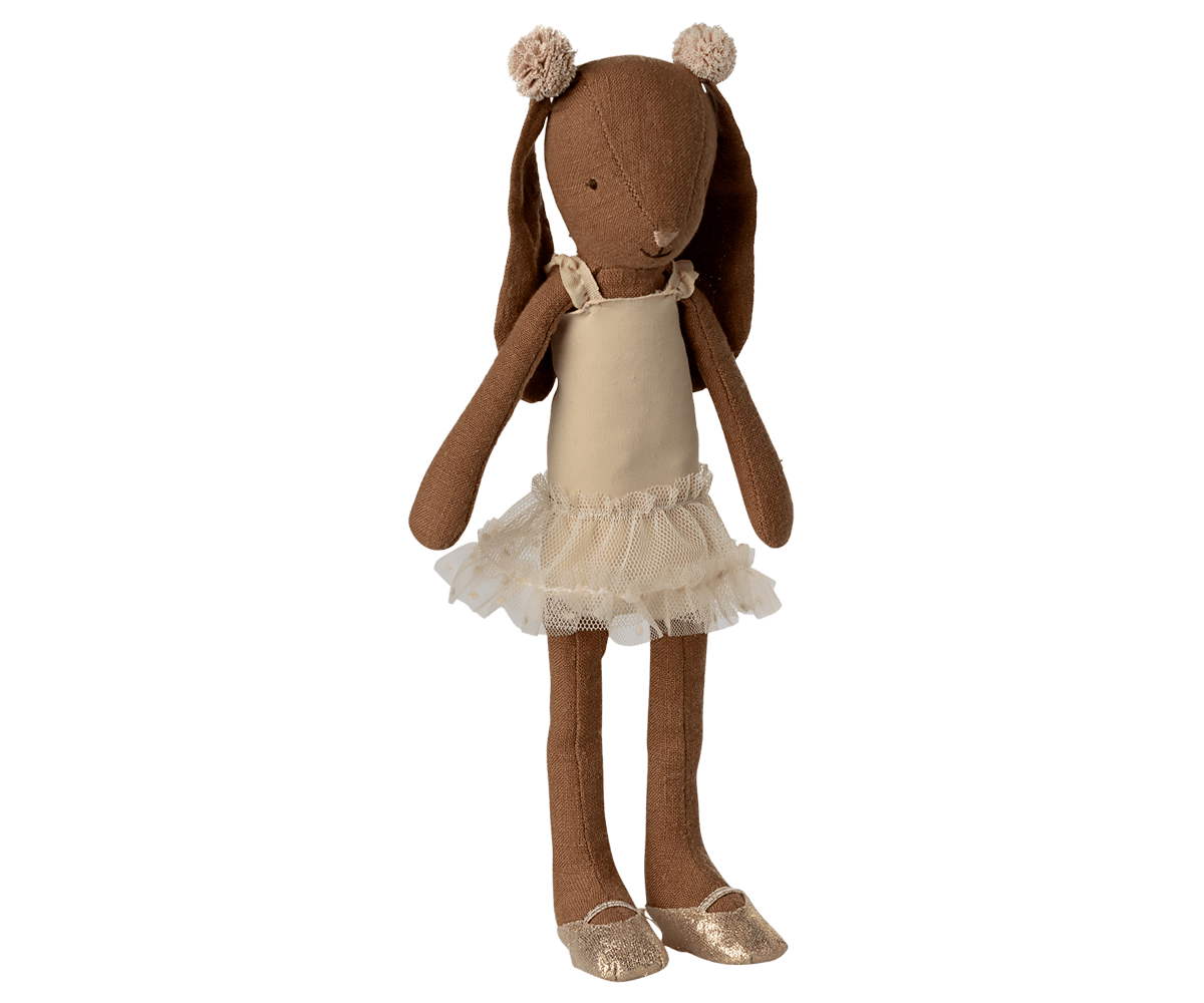 Bunny size 2, Chocolate brown - Ballet suit and skirt cream