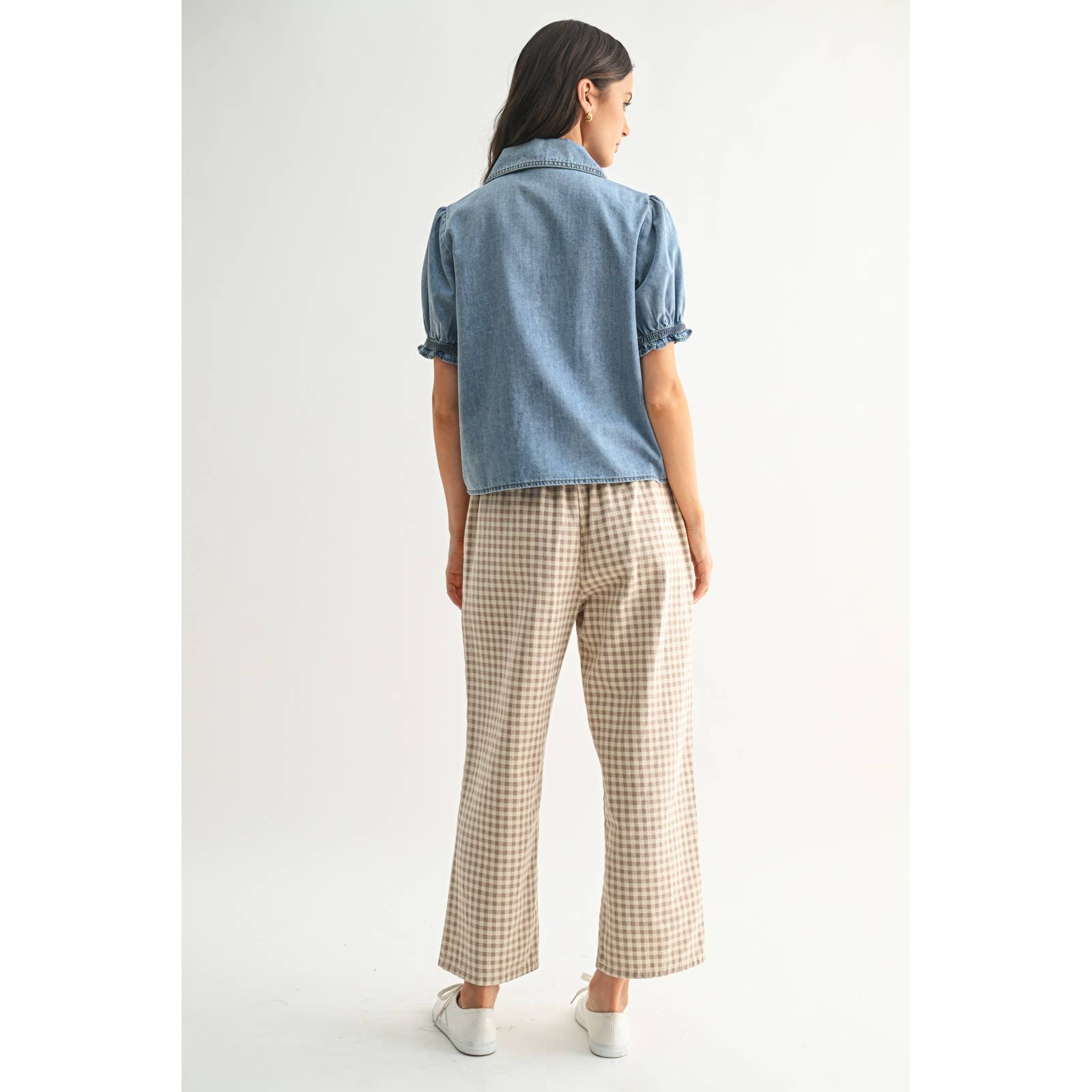 Button - Up Blouse || Denim