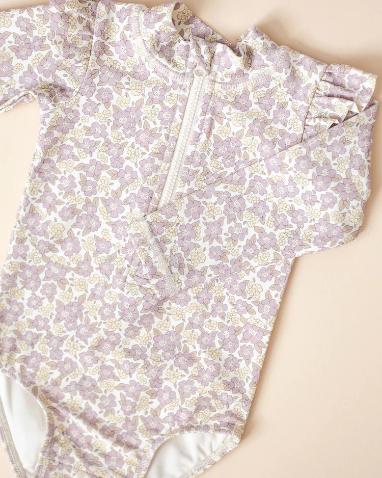 Byron Rashguard One - Piece || Purple Floral