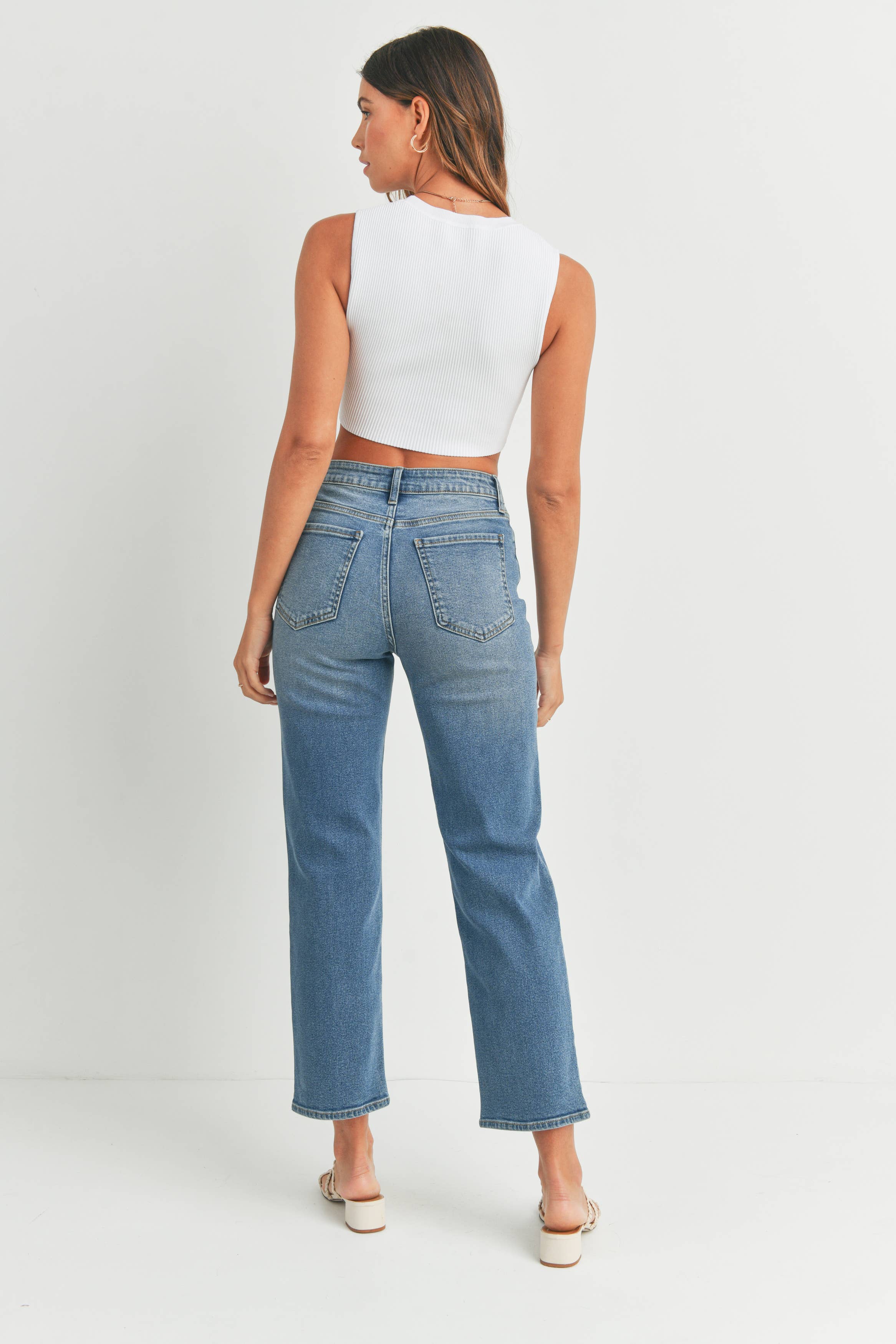 High Rise Vintage Straight Leg Jean