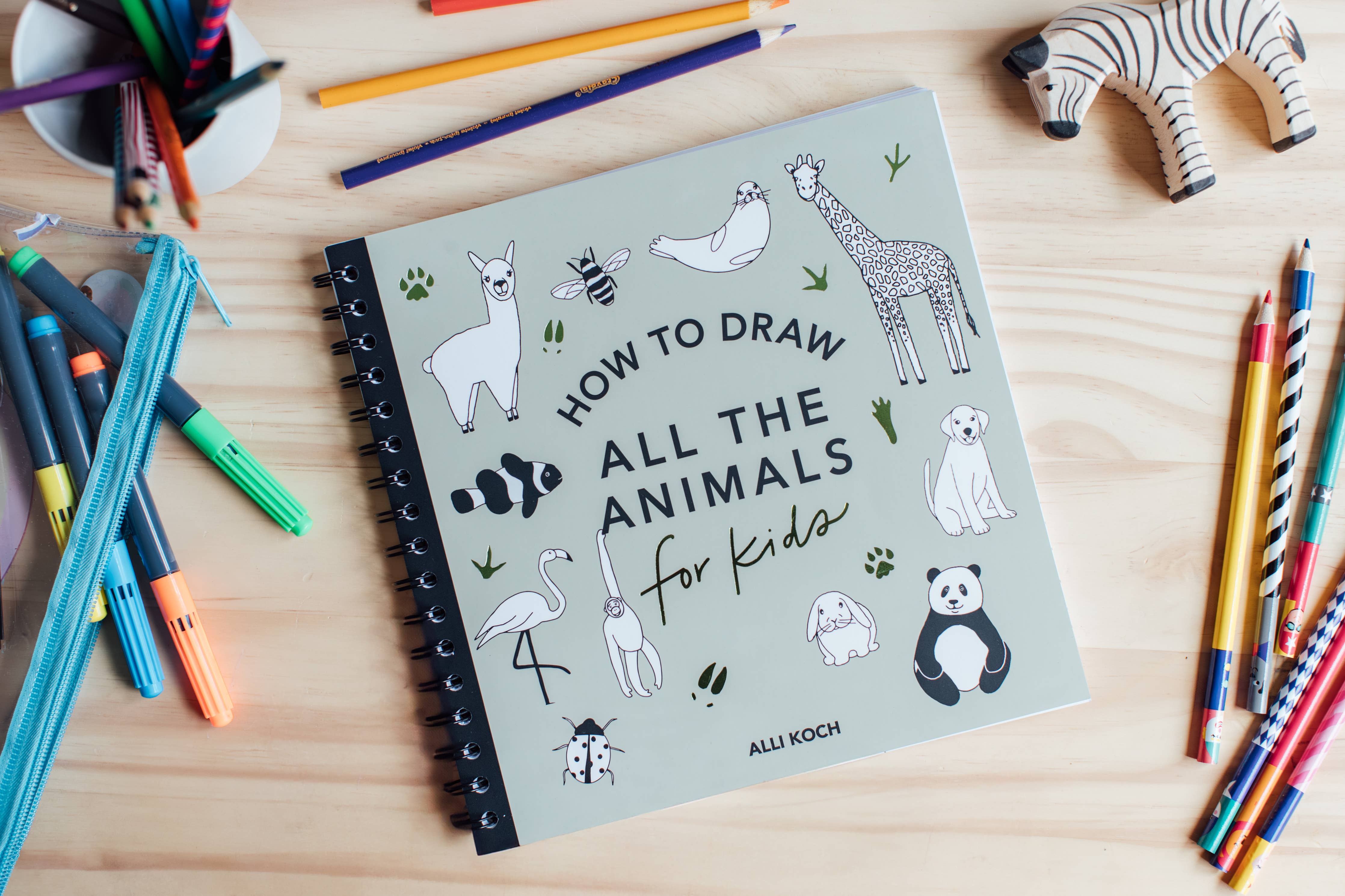 How to Draw Books for Kids (Spiral) || All the Animals