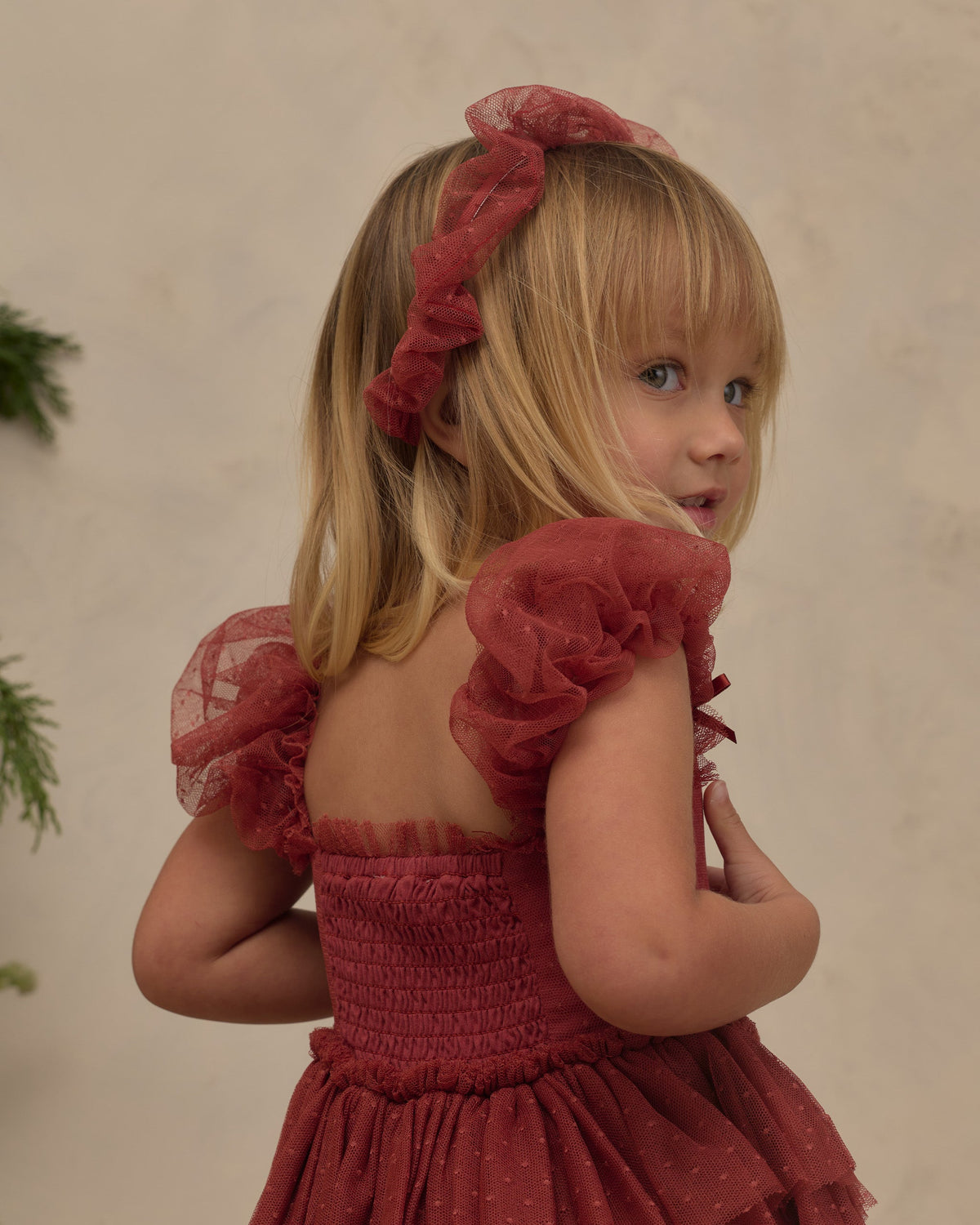 GATHERED HEADBAND || RUBY