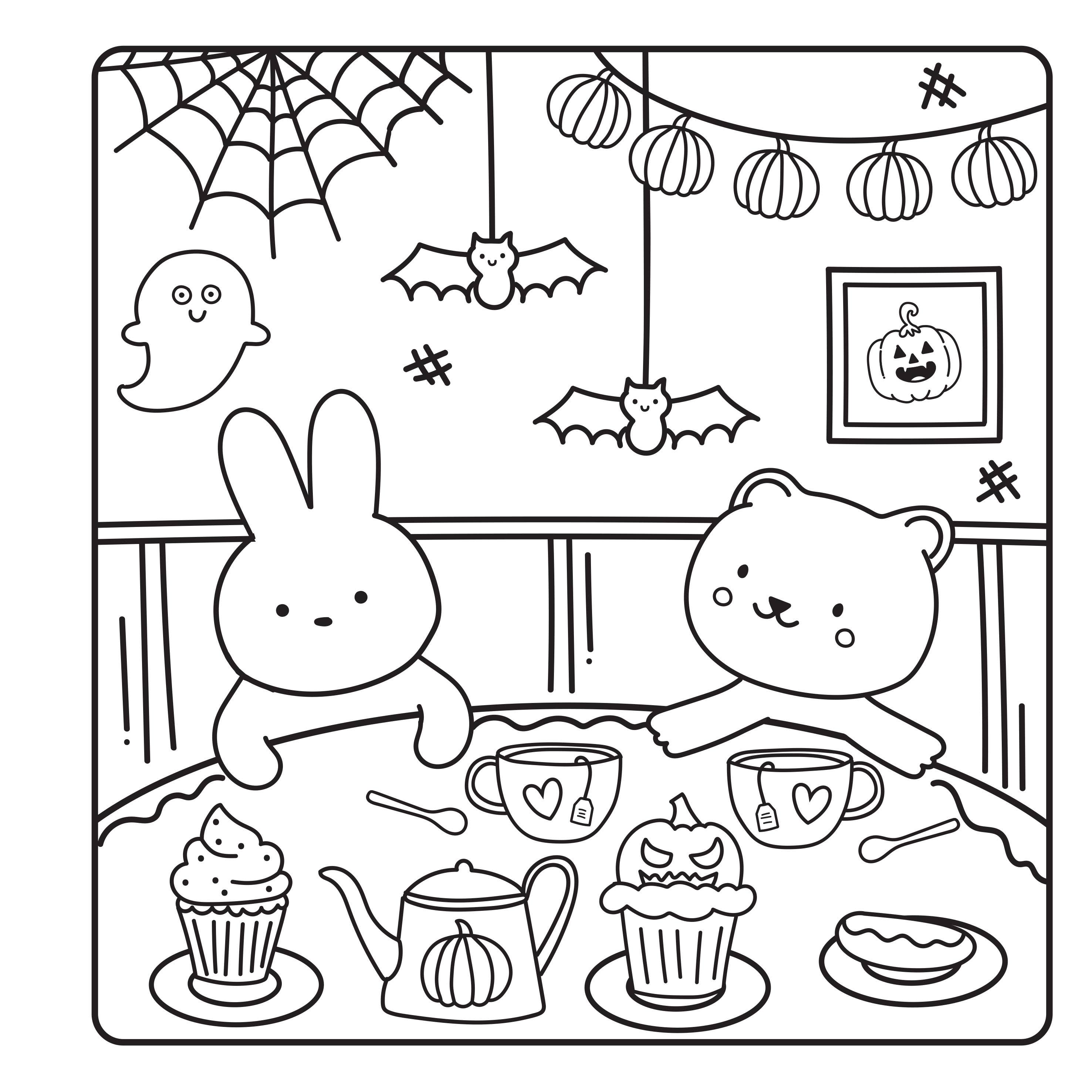 Sweet & Scary Coloring Book