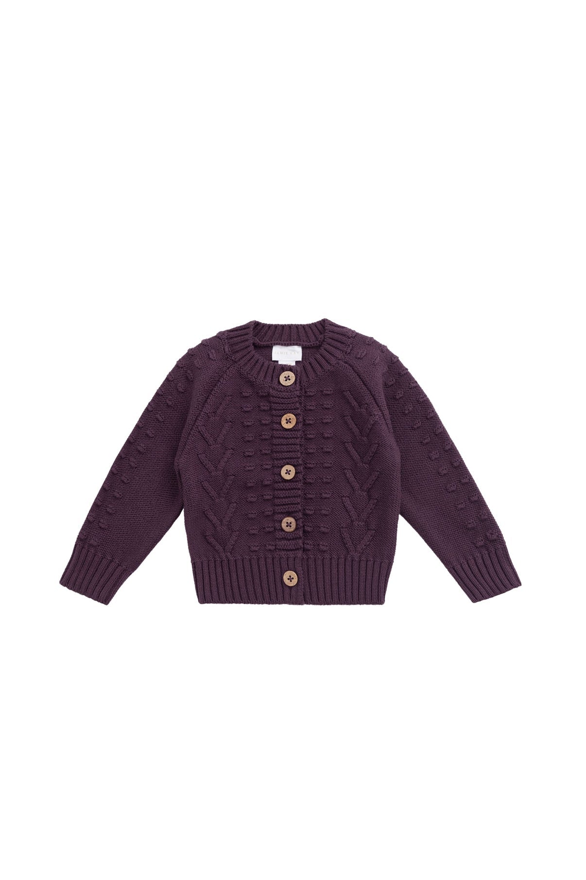 Cable Knit Cardigan || Blackberry