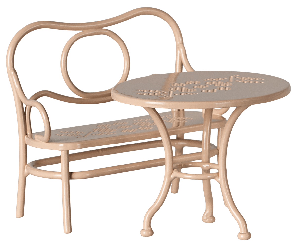 Café set, Mouse, Big - Pale pink
