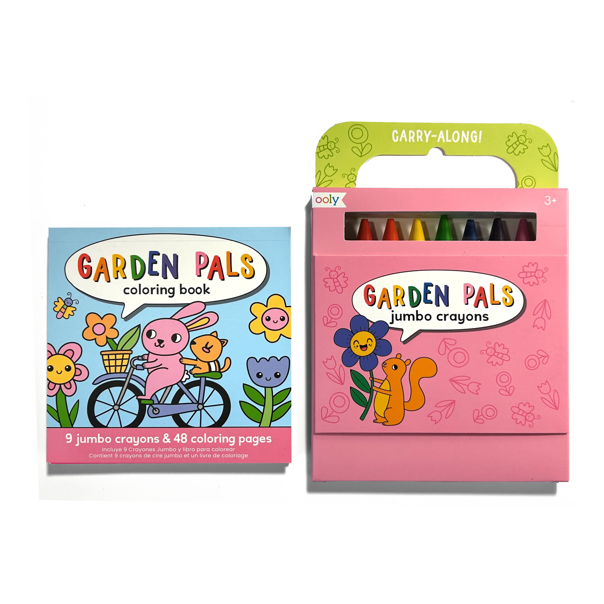 Carry Along! Coloring Book and Crayon Set | Garden Pals