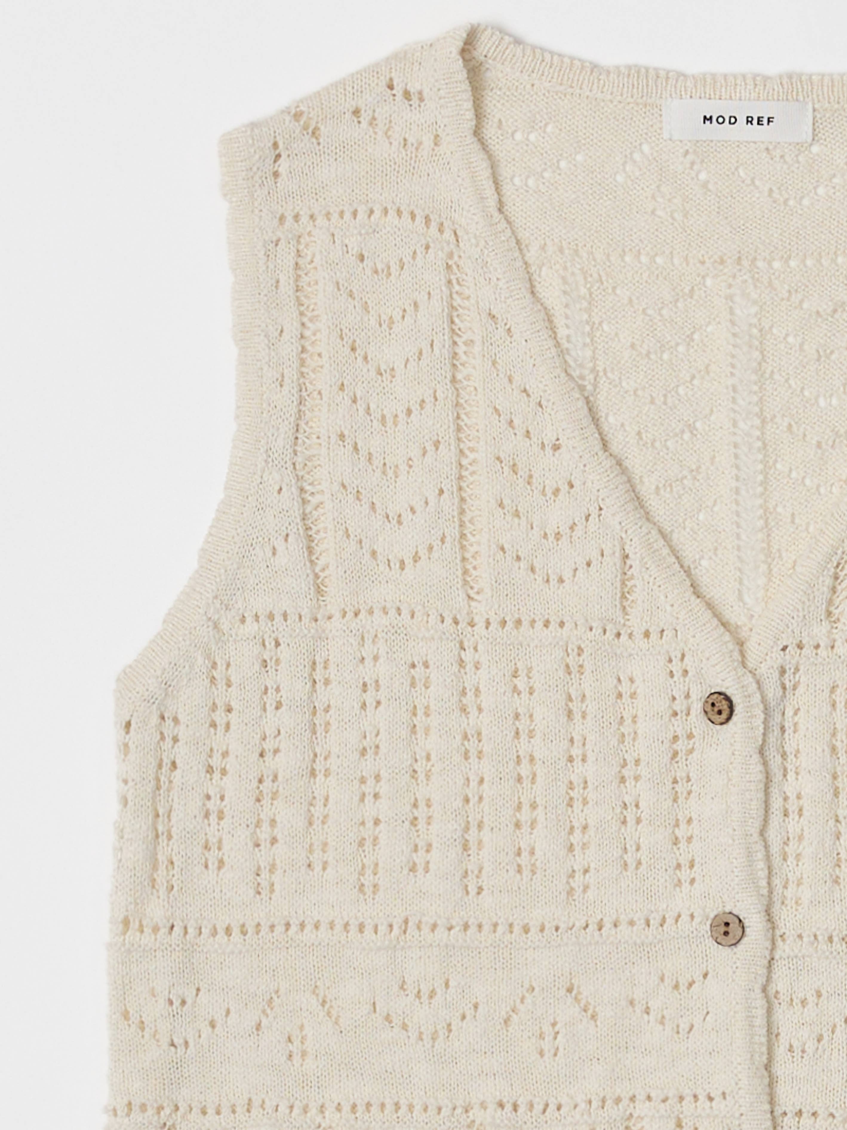 The Soleil Cotton Pointelle Vest | CREAM - COMING SOON