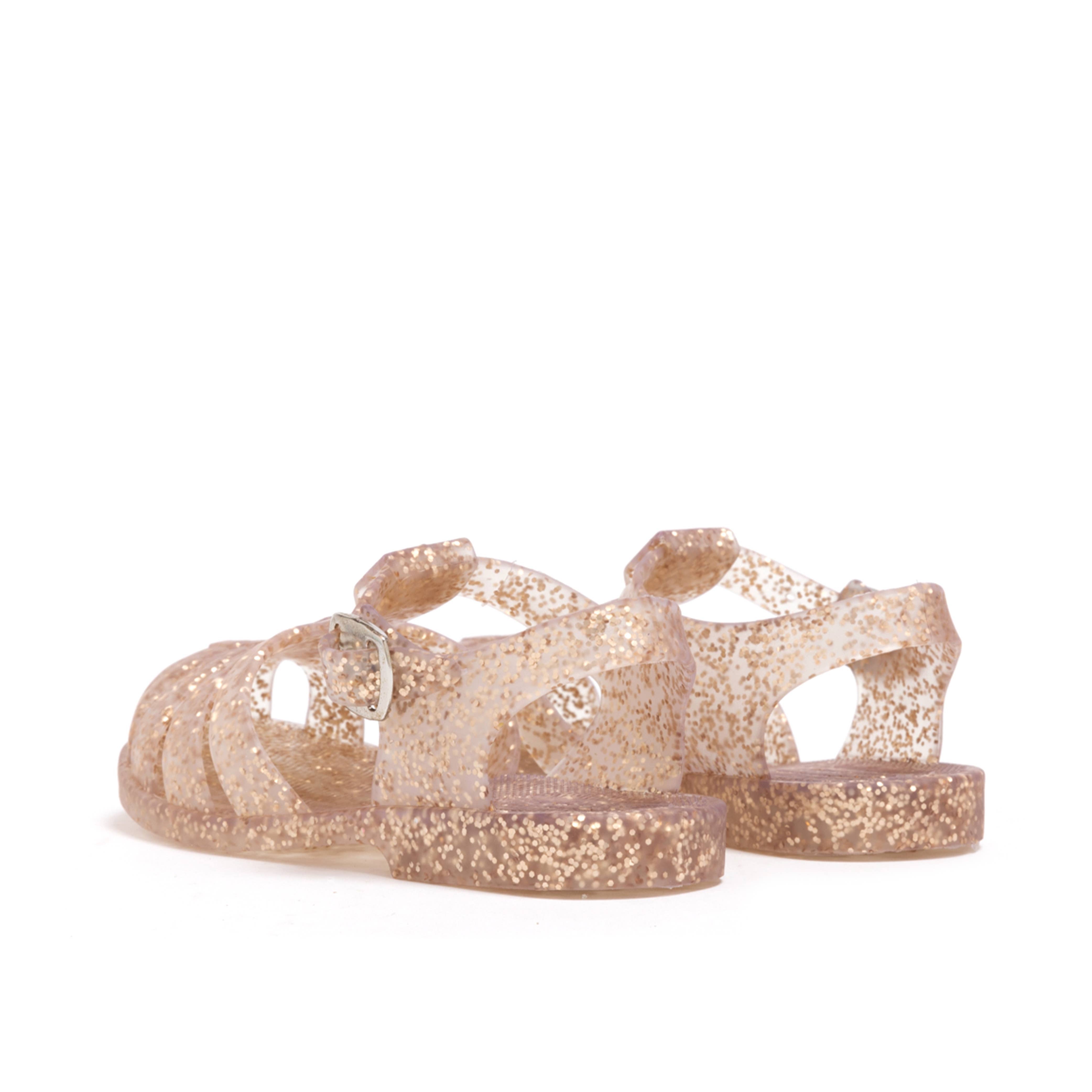 JELLY SANDAL | ROSE GOLD GLITTER