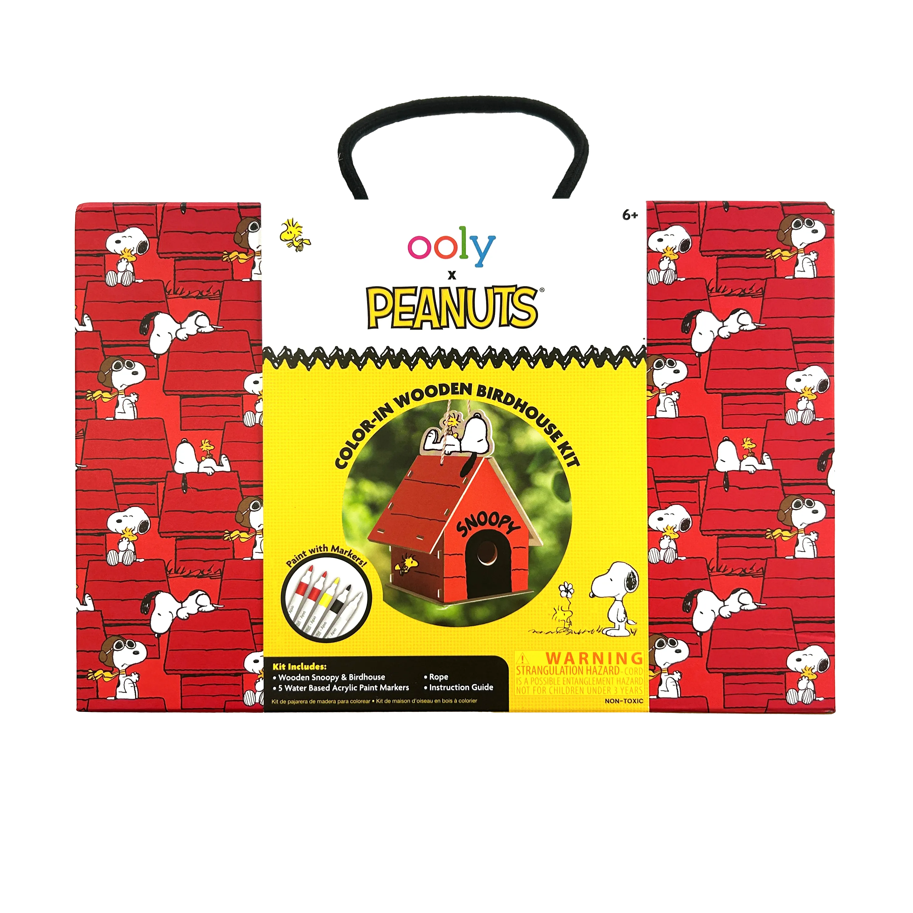 OOLY x Peanuts - Color-in' Wooden Birdhouse Kit