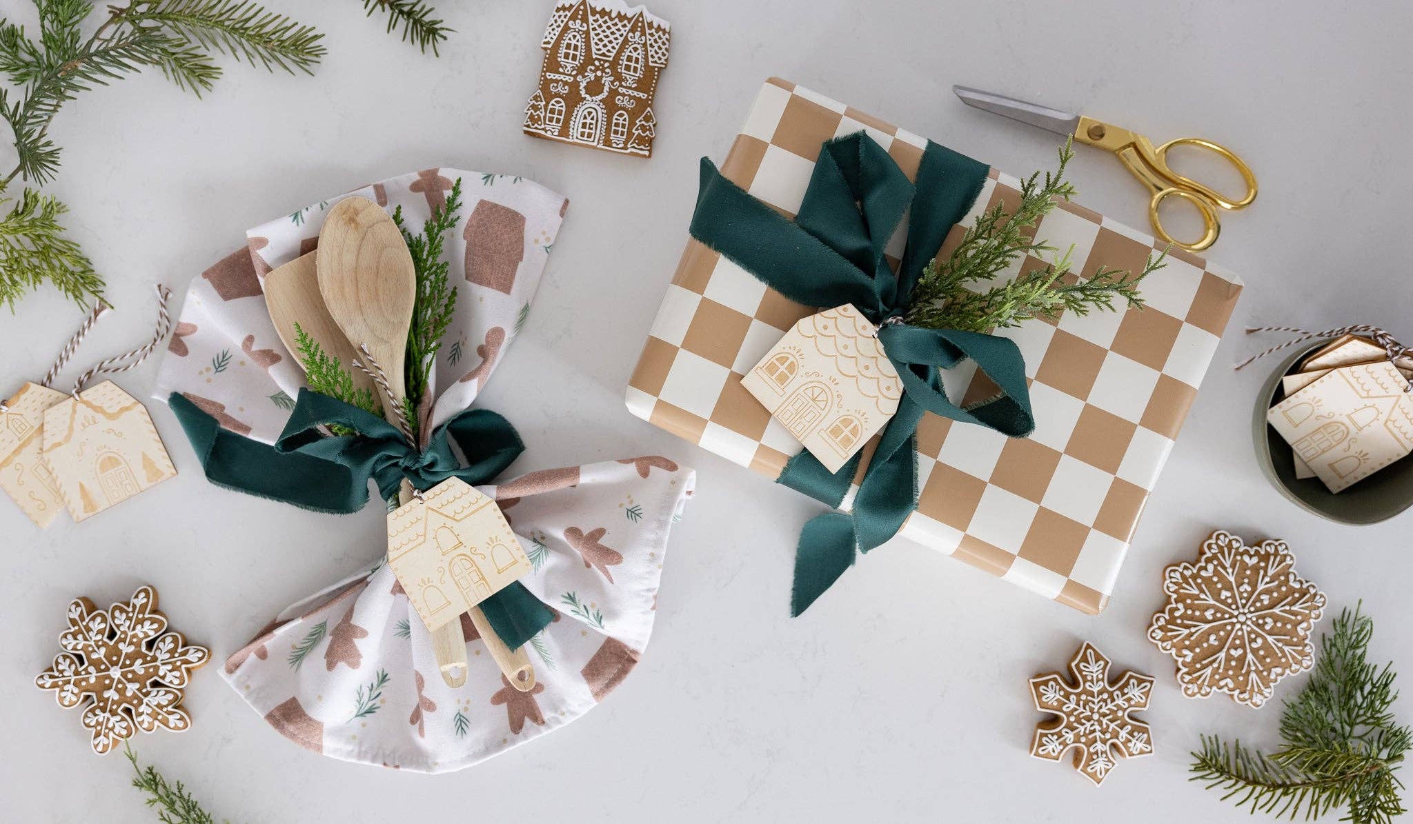 Gingerbread House Wood Tags