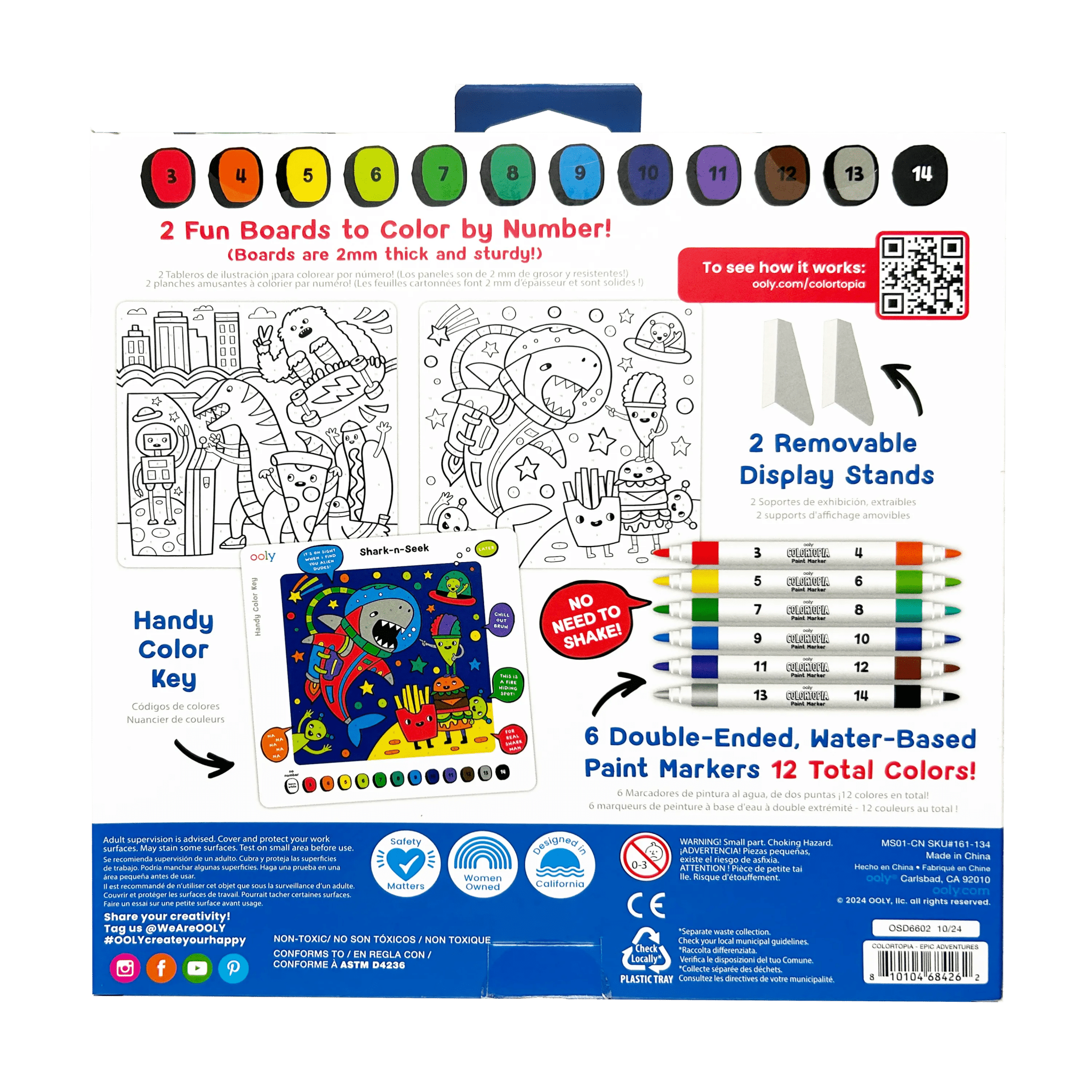 Colortopia Color by Number Paint Marker Kit | Epic Adventure - Khanh