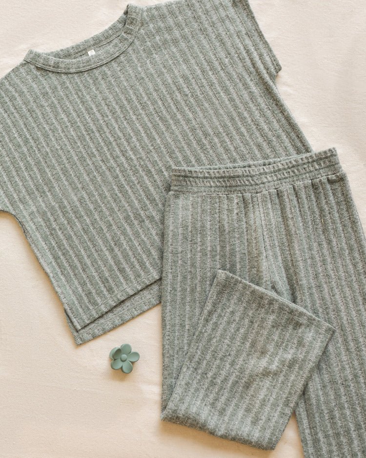 Cozy Rib Knit Set || Eucalyptus