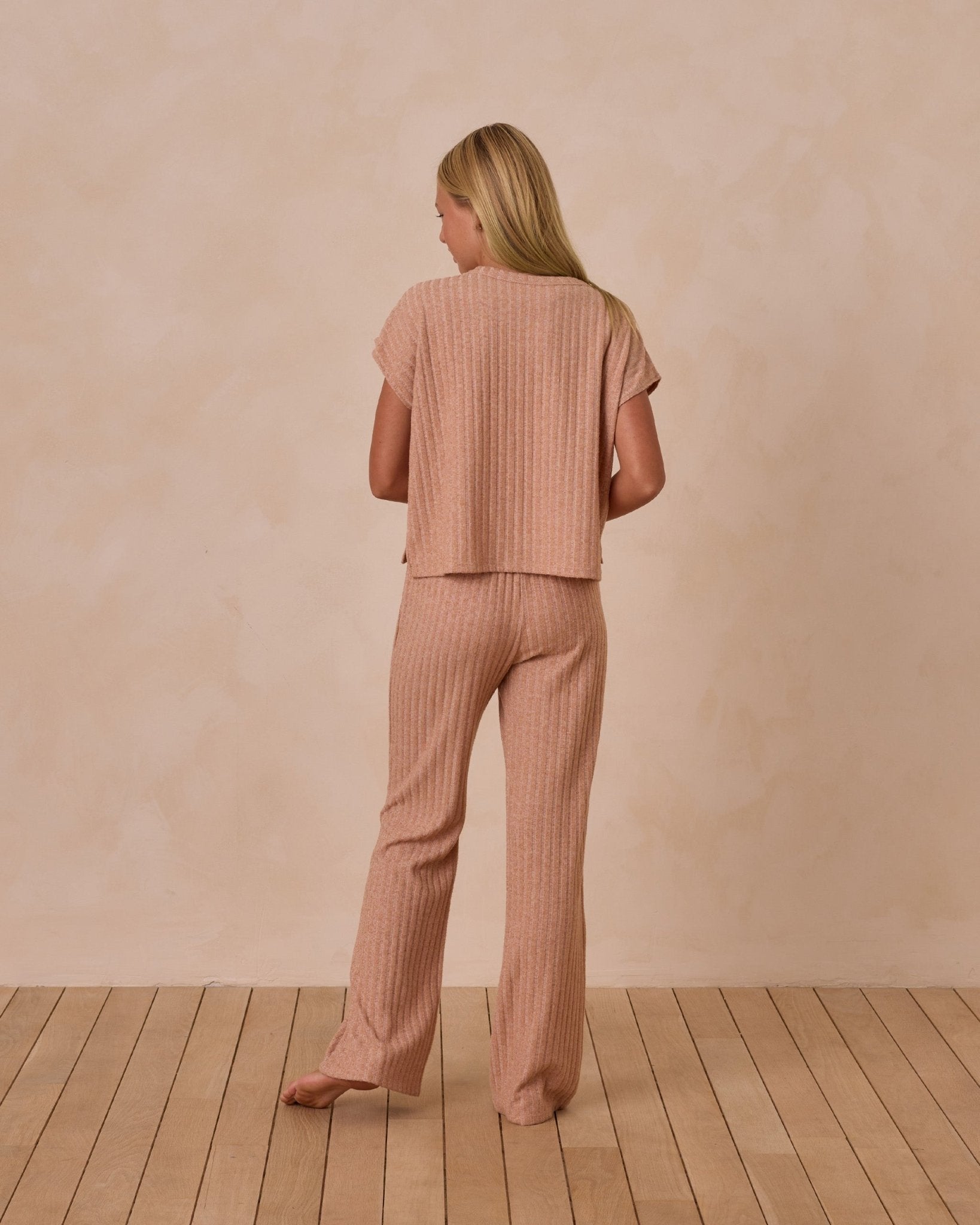 Cozy Rib Knit Set || Grapefruit (Teens)