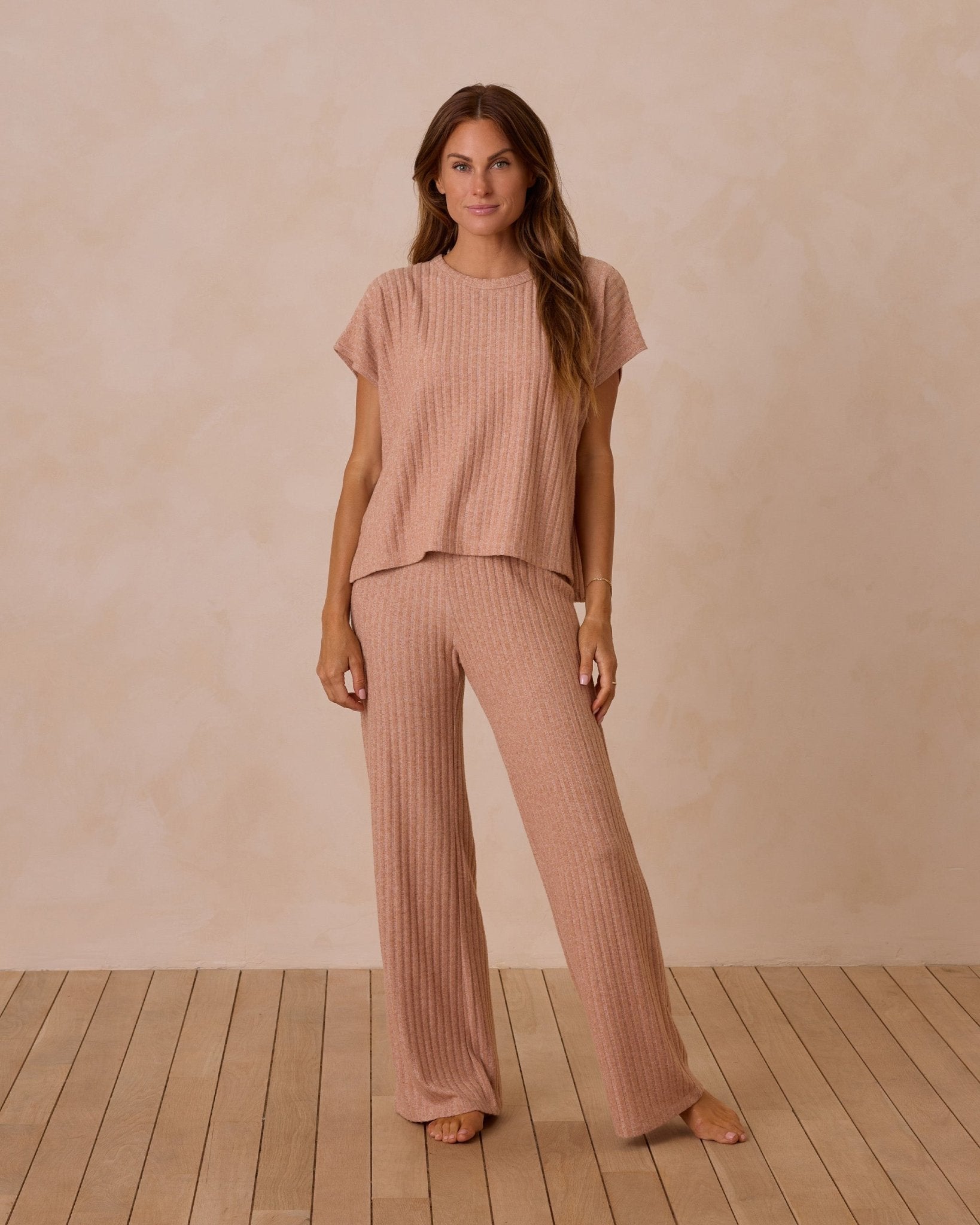 Cozy Rib Knit Set || Grapefruit