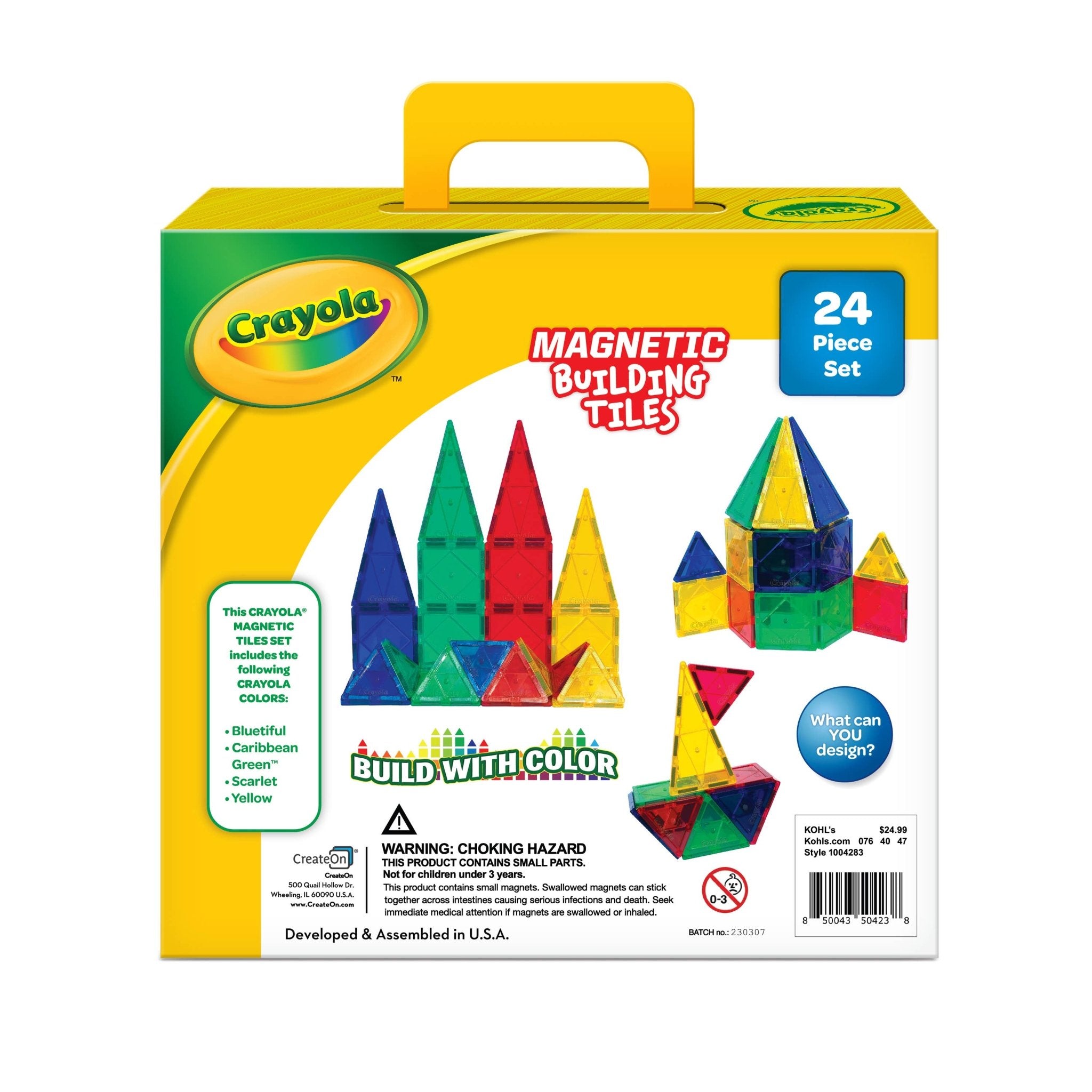 Crayola Bold Magnetic Tiles 24 - Piece Set