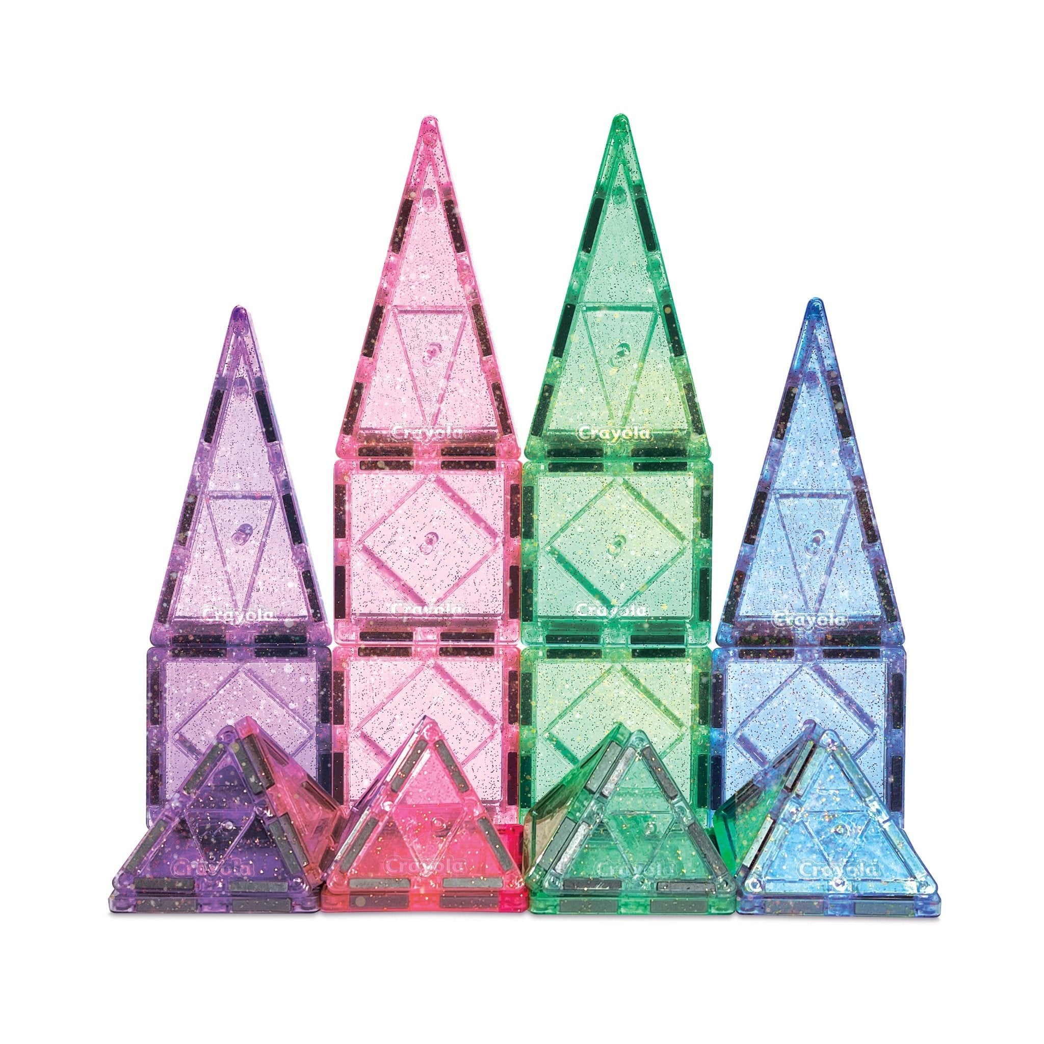 Crayola Glitter Magnetic Tiles 24 - Piece Set