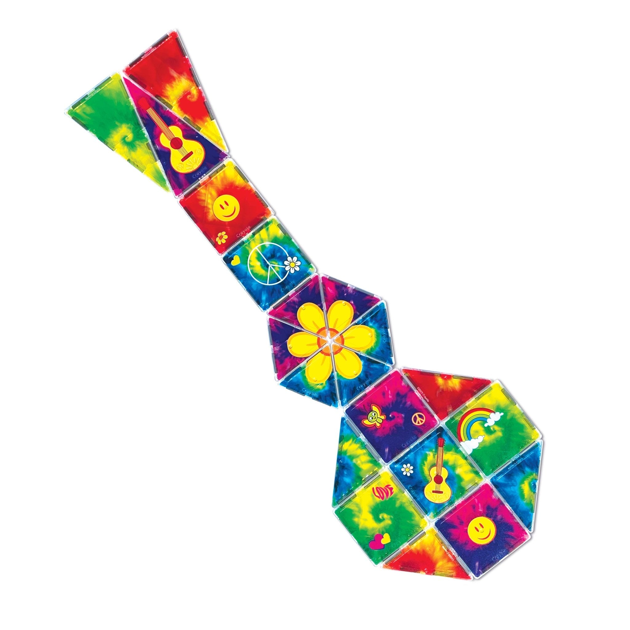Crayola Tie - Dye Magnetic Tiles 40 - Piece Set