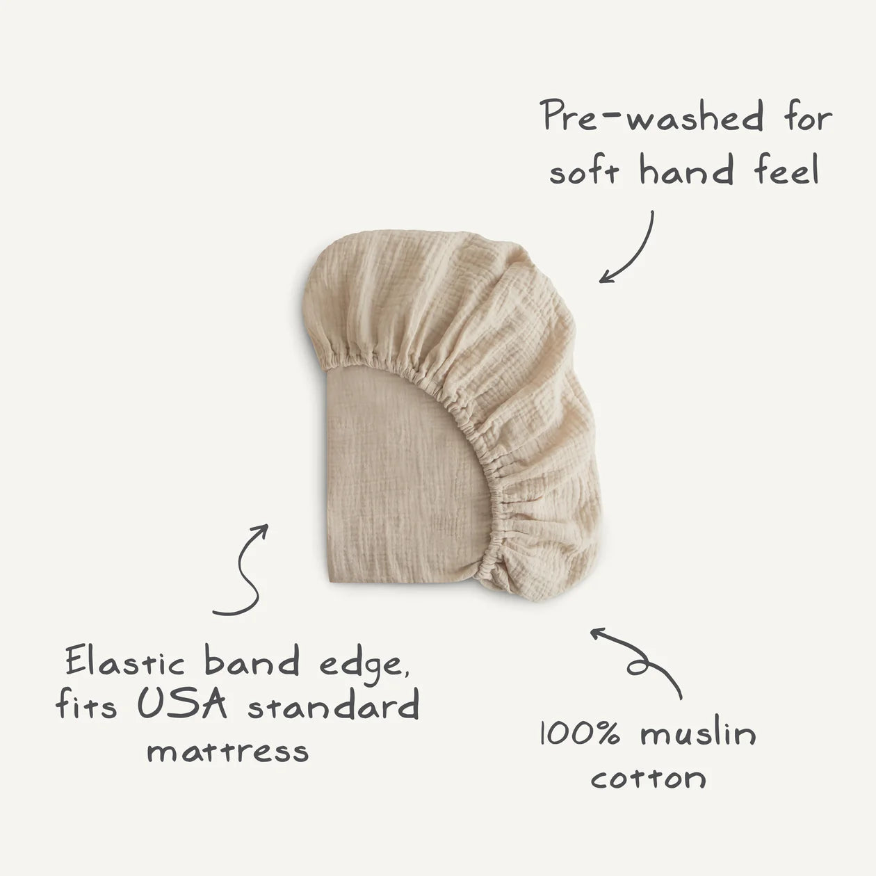 Extra Soft Muslin Crib Sheet | Tradewinds