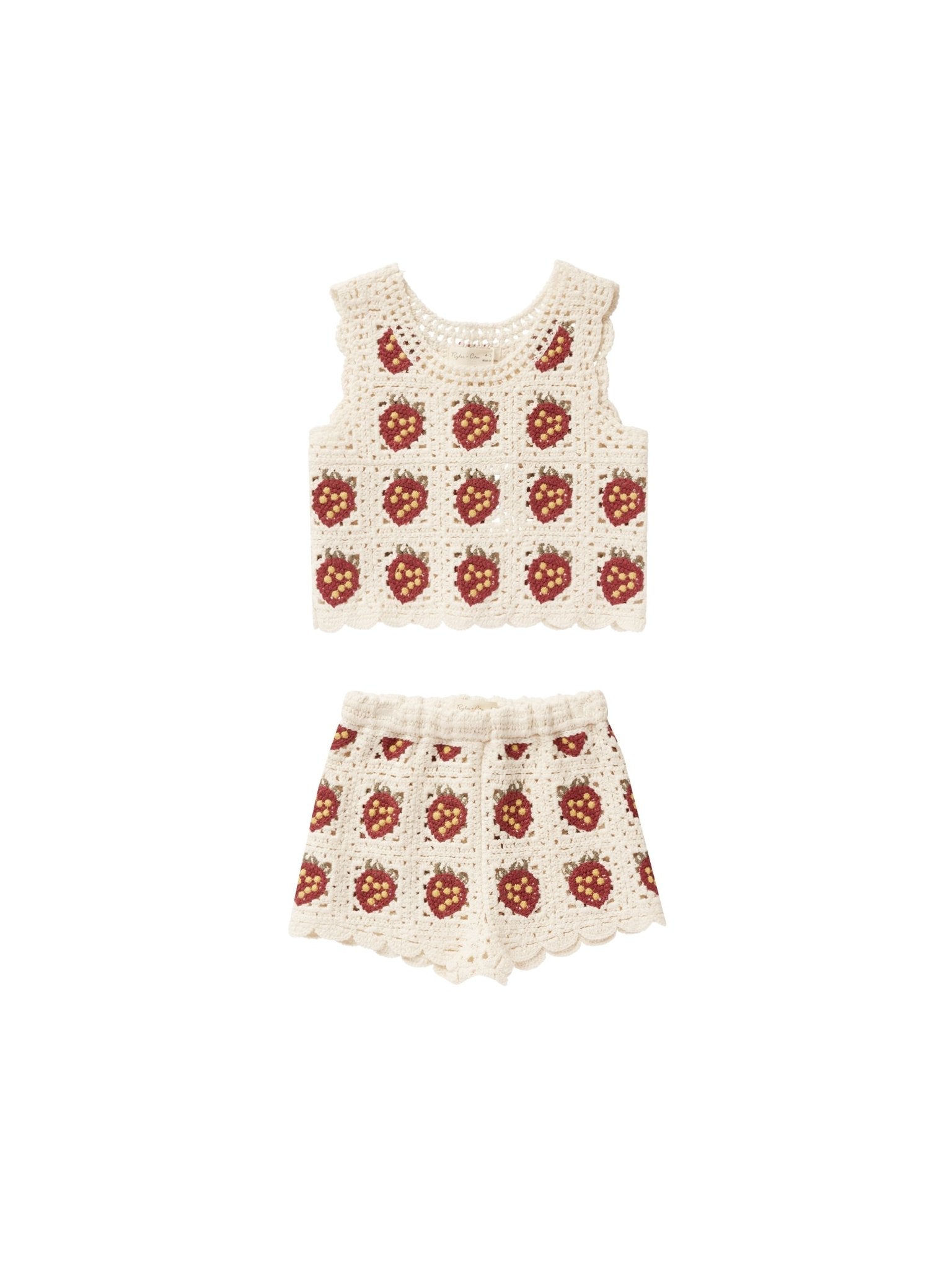 Crochet Tank Set || Strawberry - LAST ONE 10/12Y