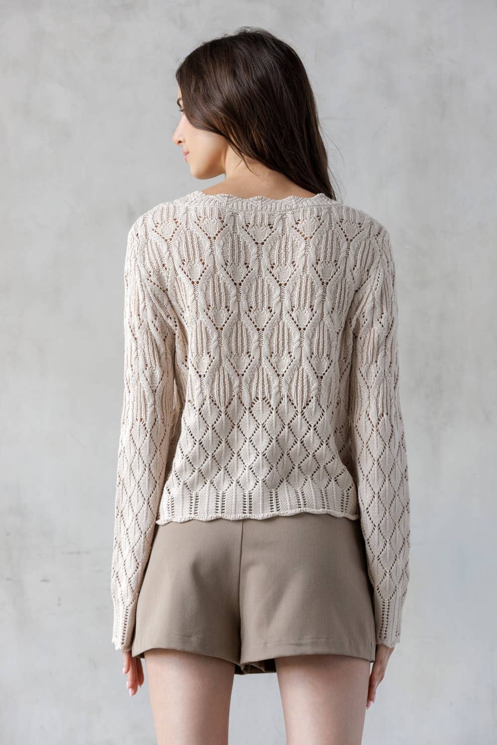 Crocheted Knit Cardigan