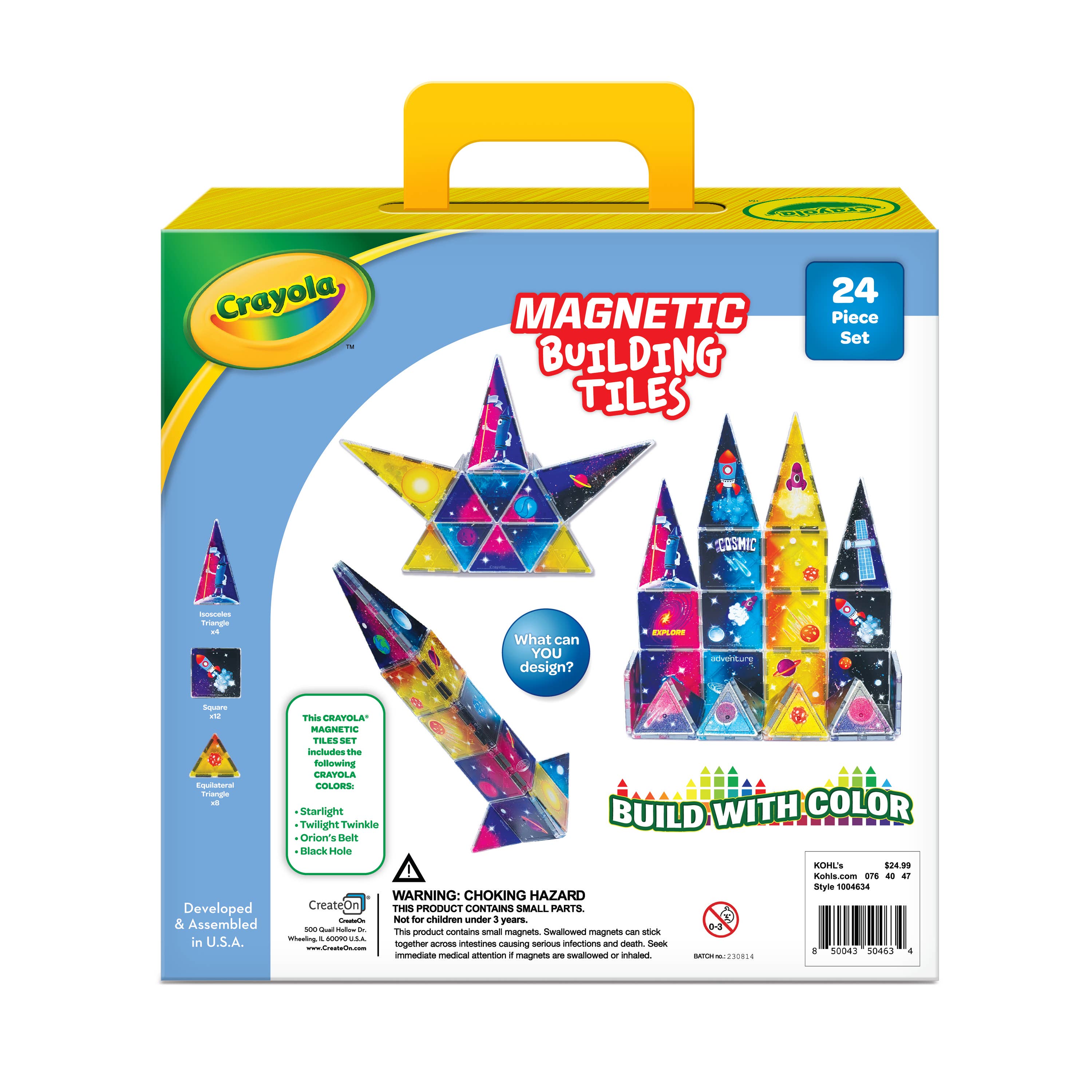 Crayola Cosmic Magnetic Tiles 24-Piece Set