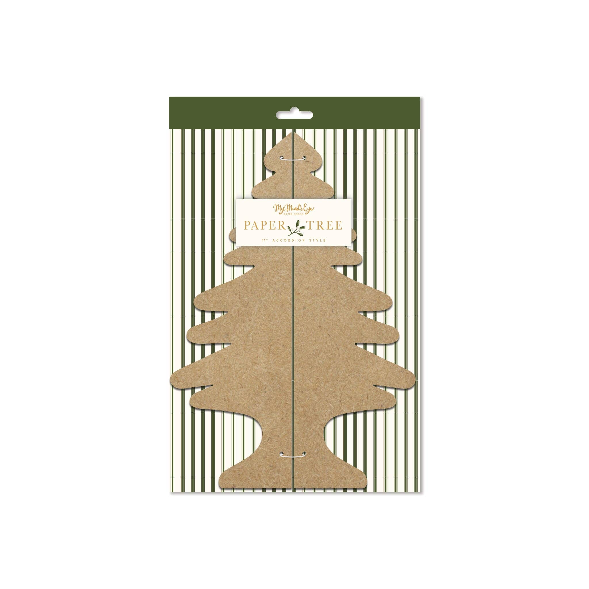Christmas Medium Kraft Paper Tree Decor