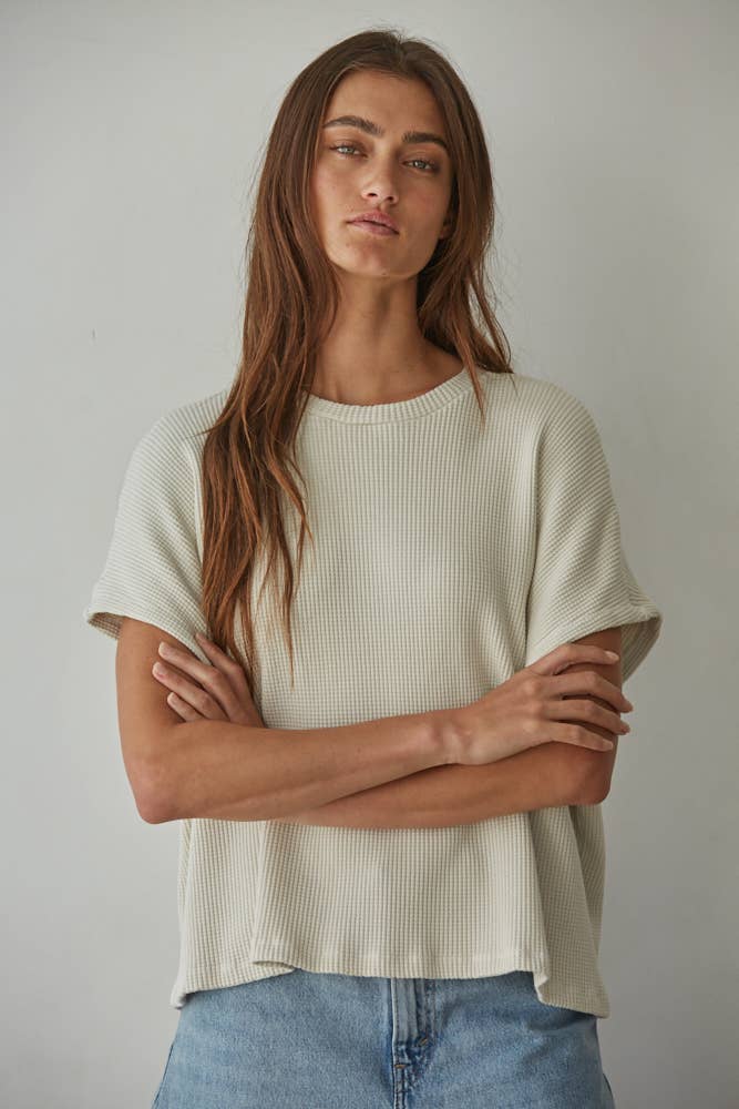 Knit Thermal Short Sleeve Top