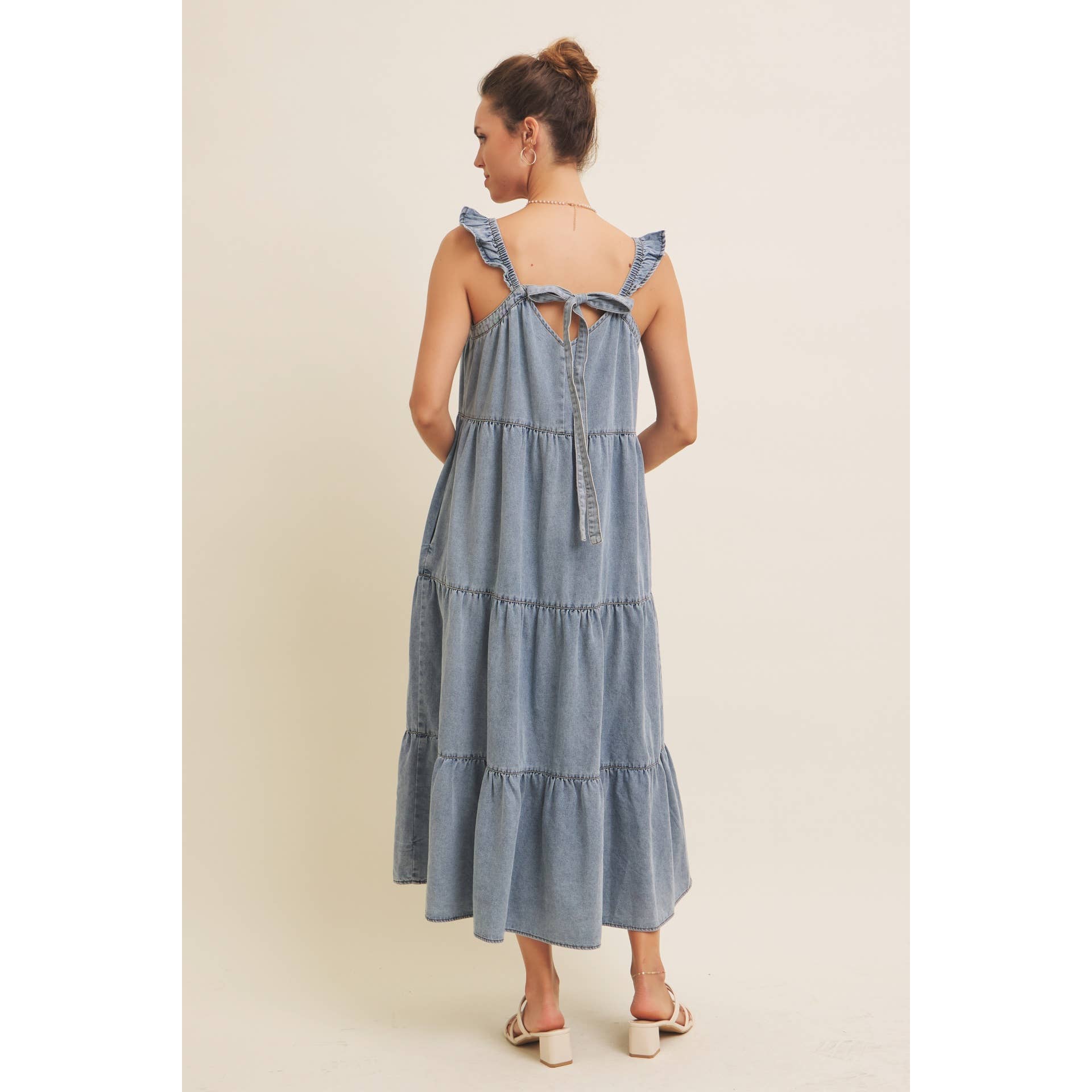 Denim Washed Midi Dress