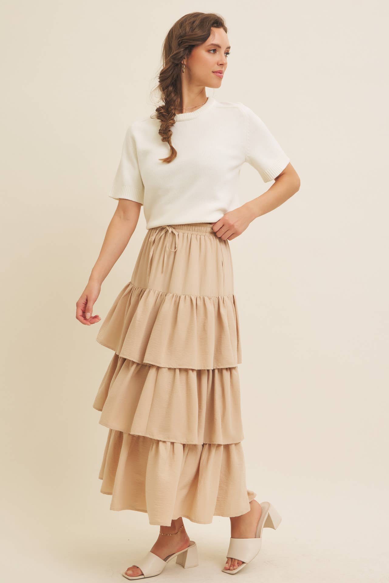 Round Neck Soft Sweater | Ivory