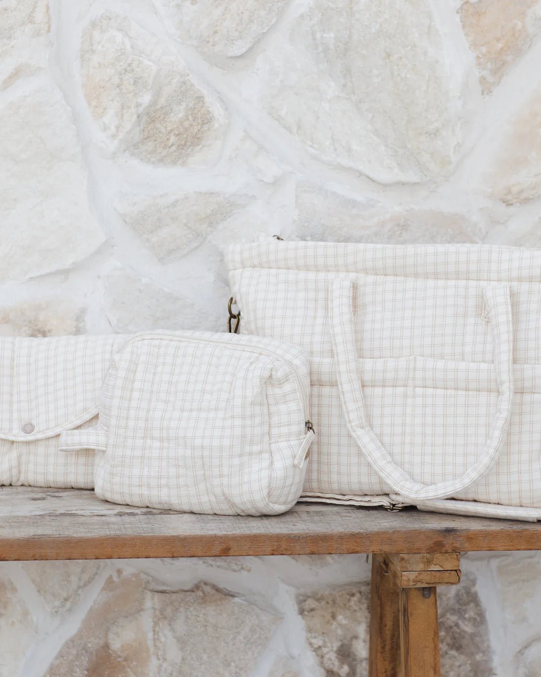Diaper Bag + Changing Pad Set || Oat Check