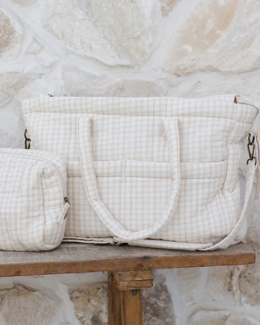 Diaper Bag + Changing Pad Set || Oat Check