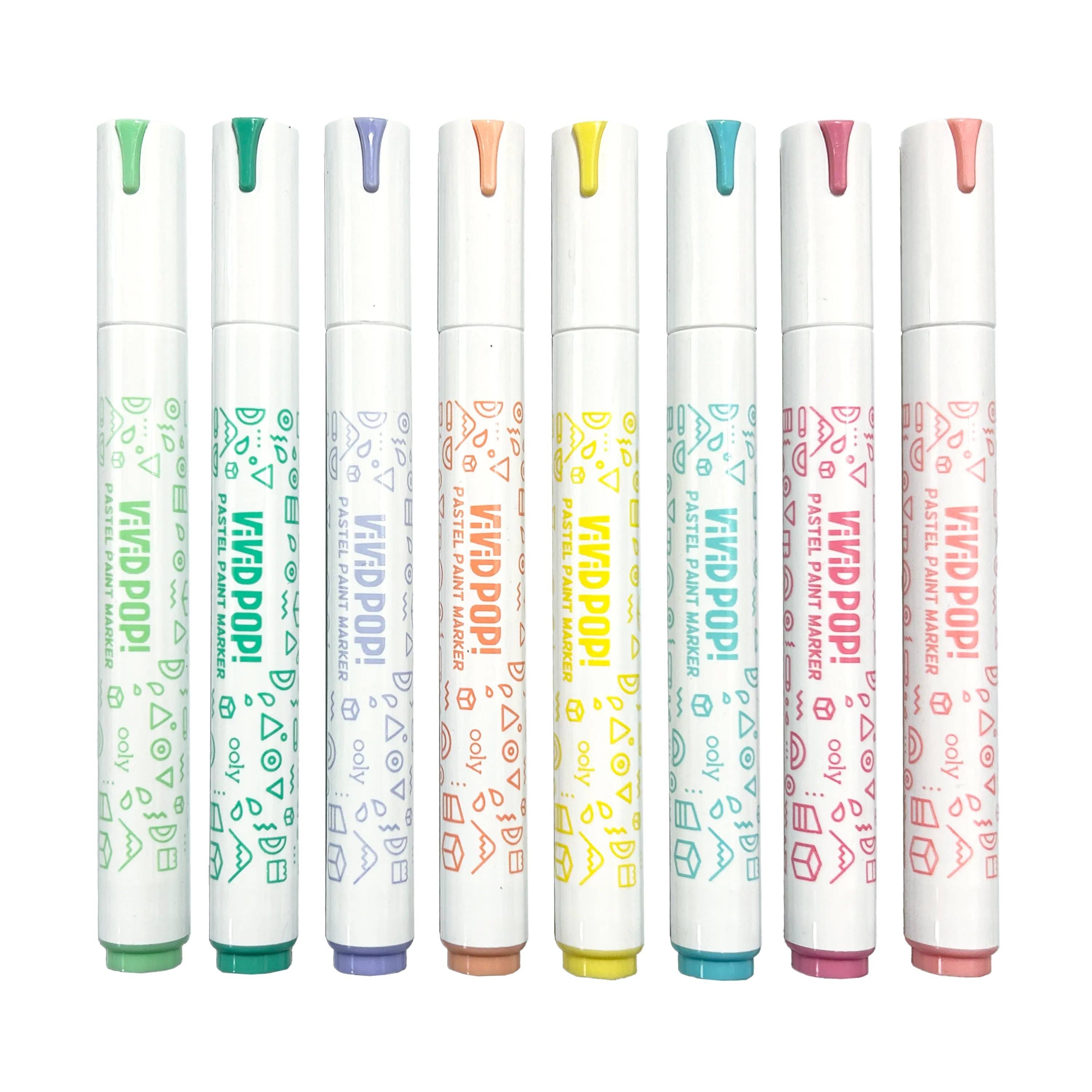 Vivid Pop! Water-Based Paint Markers: Pastel