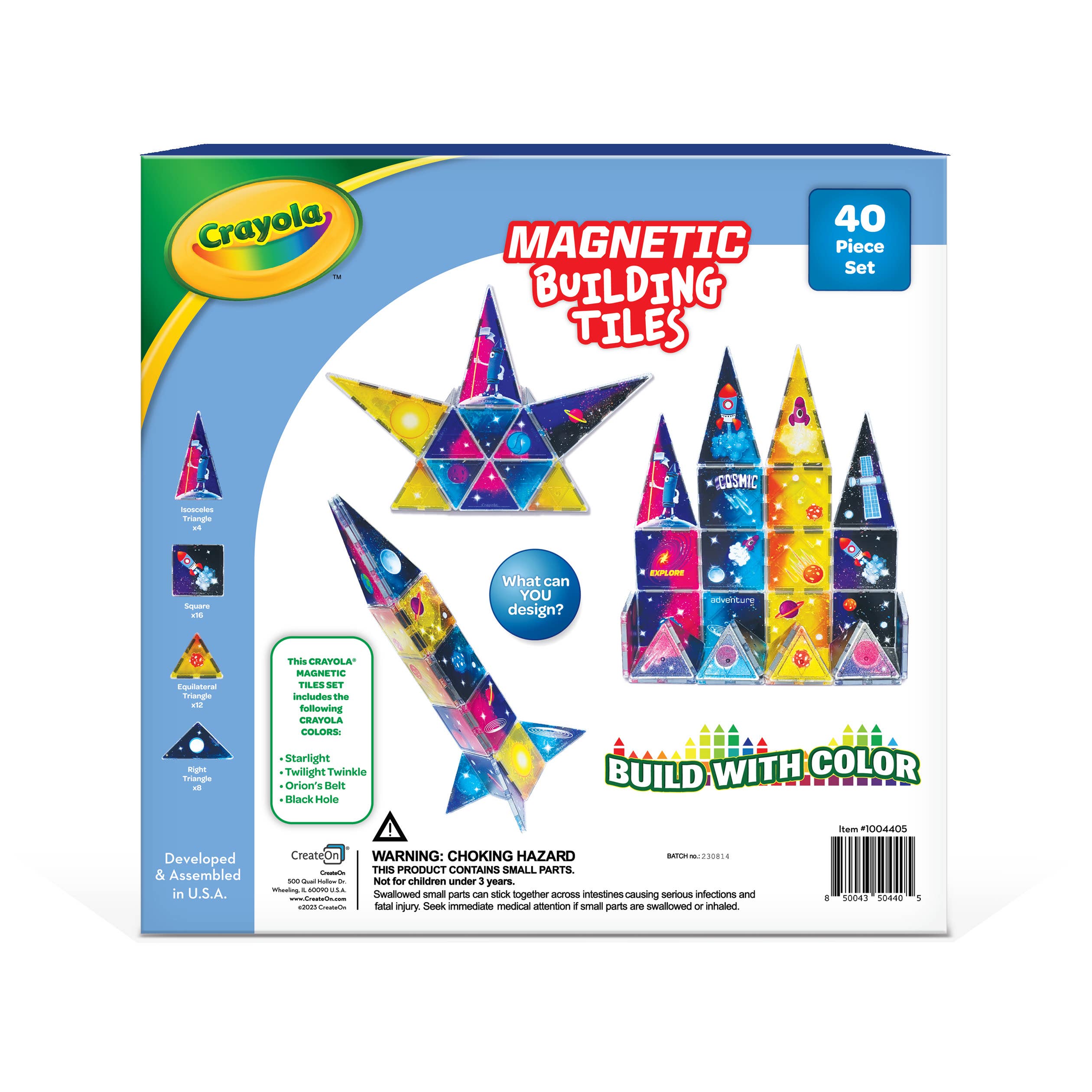 Crayola Cosmic Magnetic Tiles 40-Piece Set