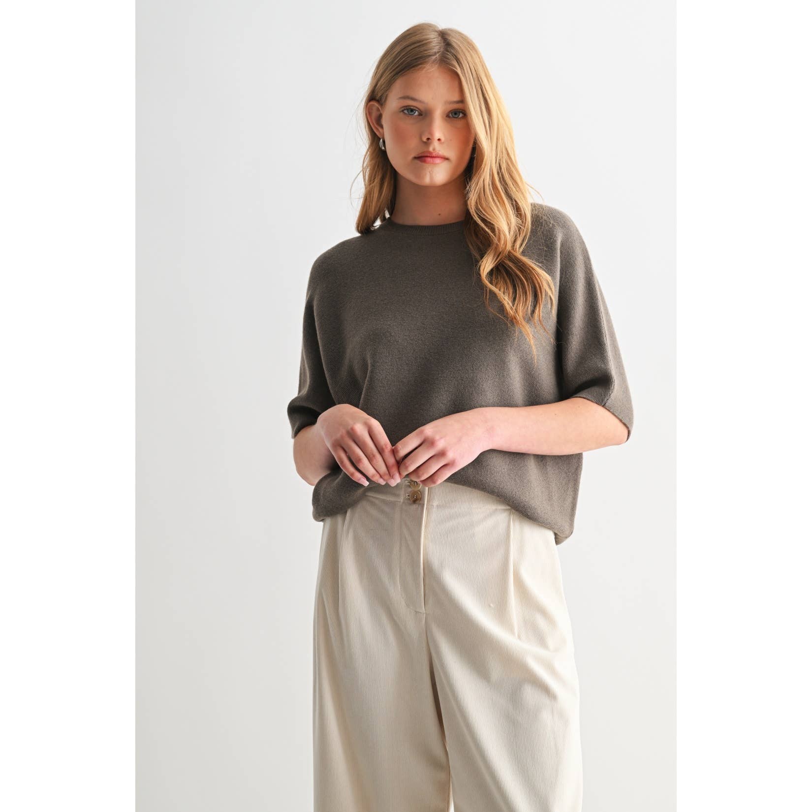Dolman Sleeve Seater || Brown