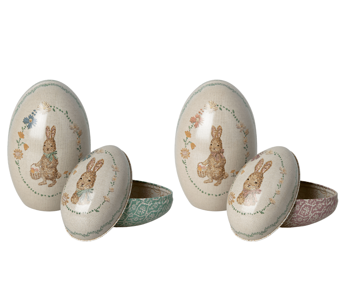 Easter egg set, Metal - 2 assorted
