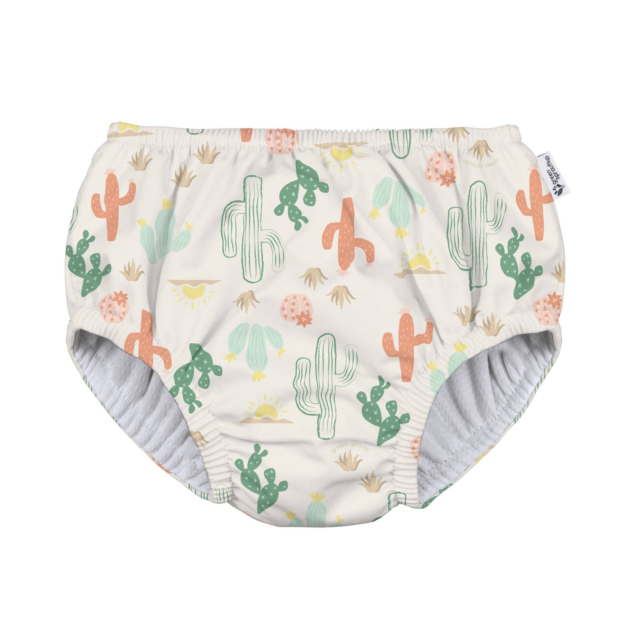 Eco Pull - up Swim Diaper || Light Sand Cactus