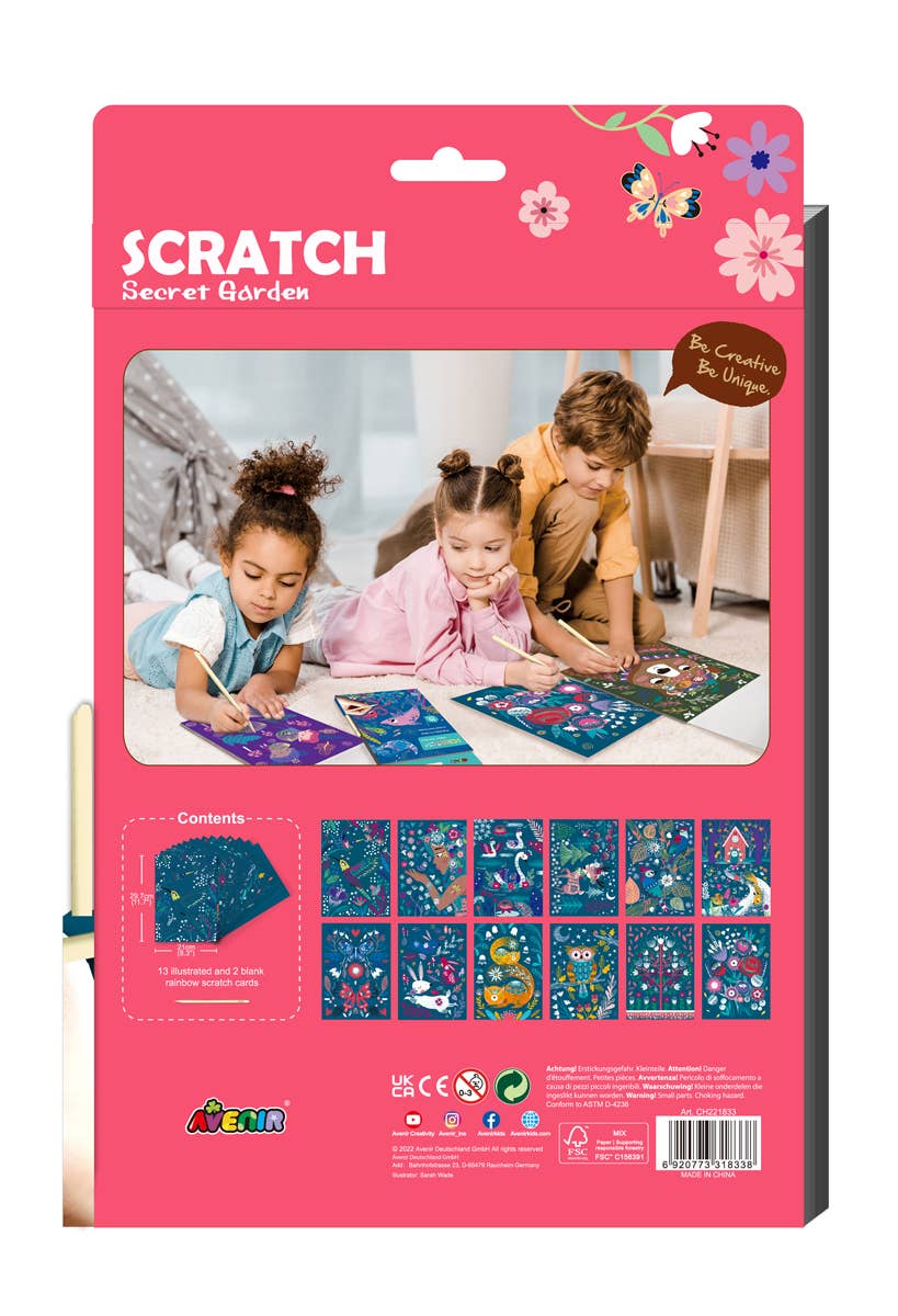 Scratch Art Book - Large SECRET GARDEN