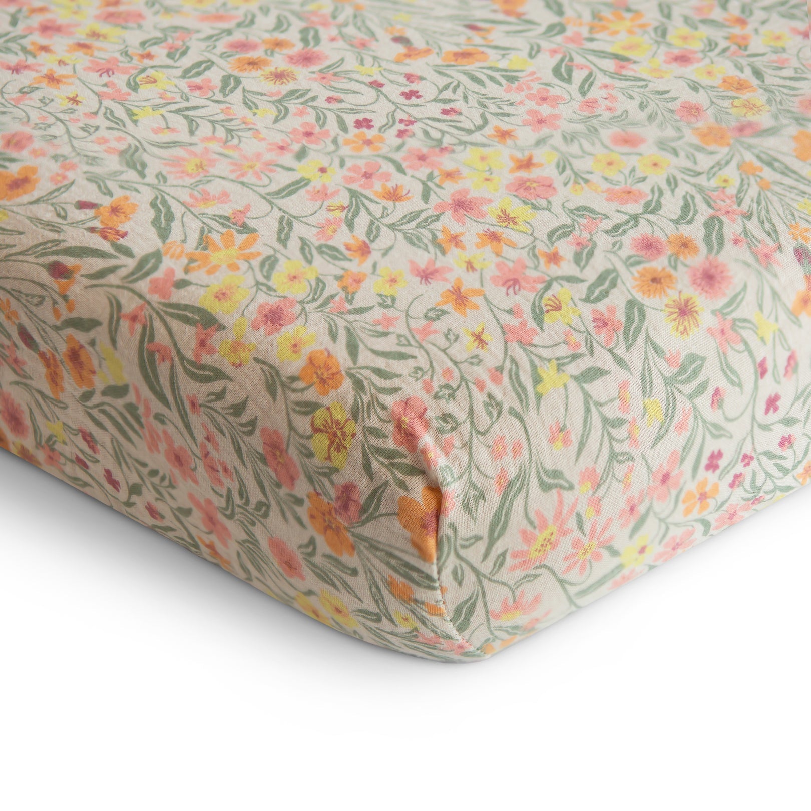 Extra Soft Muslin Crib Sheet | Pastel Blooms