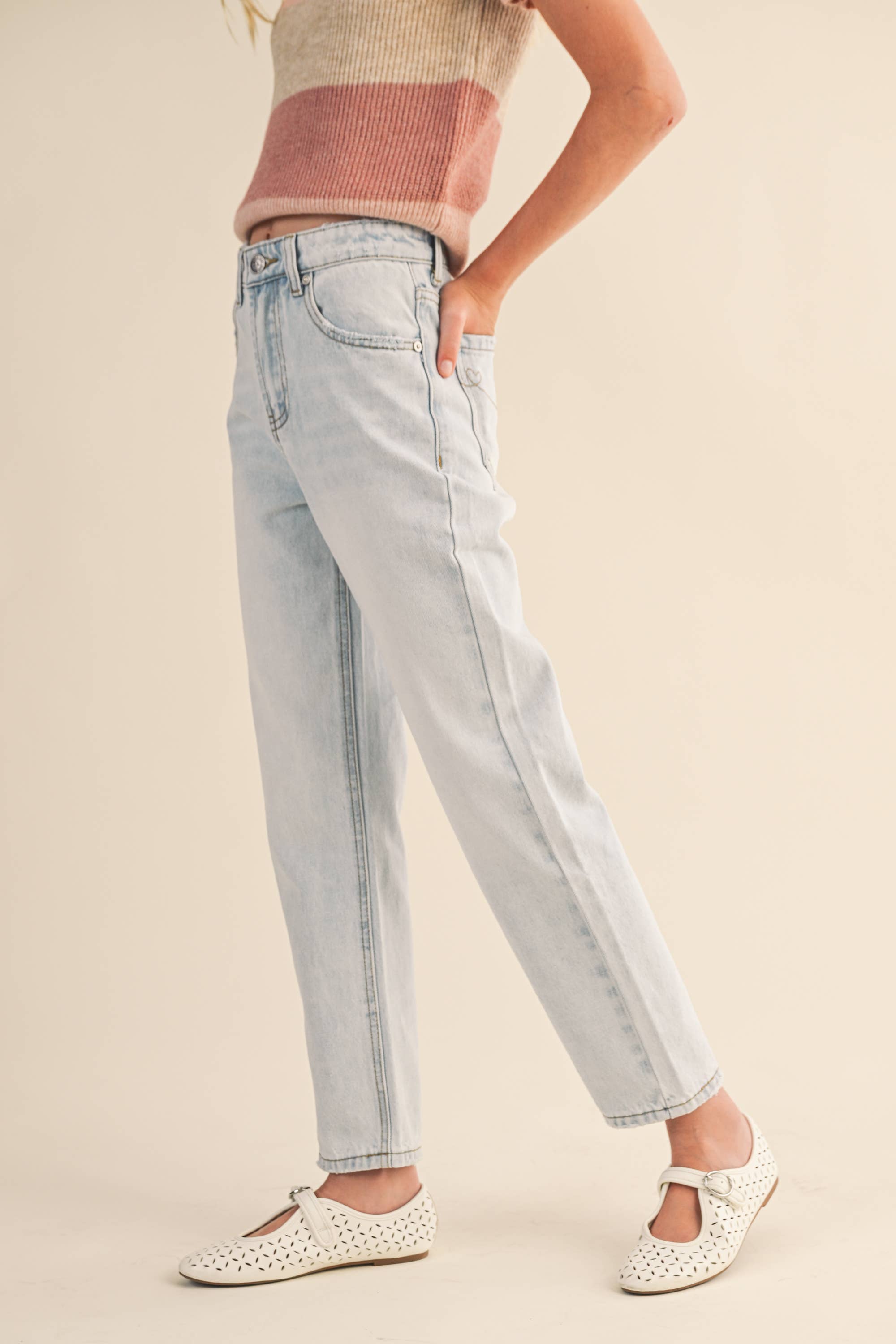 Tween Straight Light Wash Denim