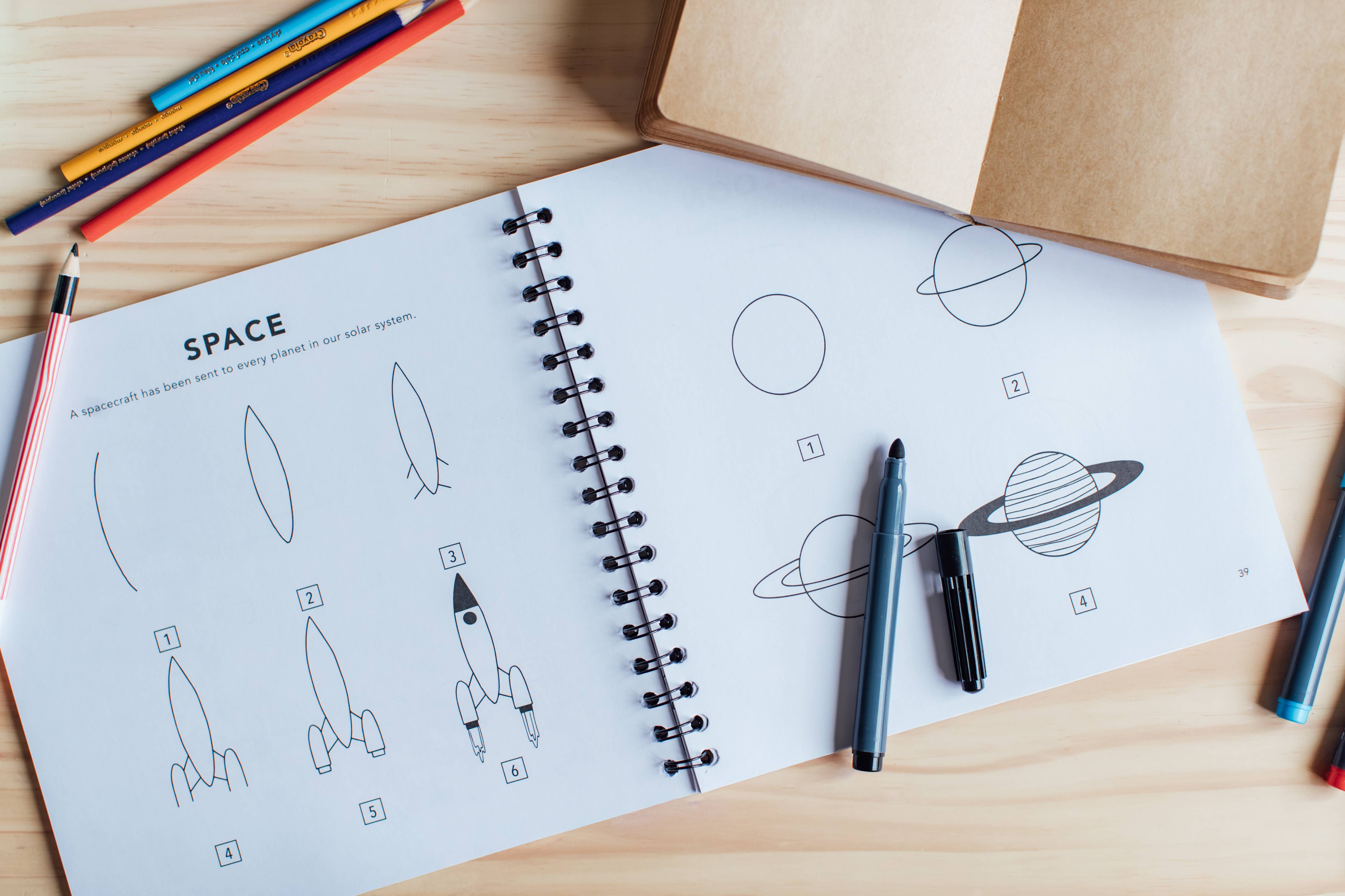 How to Draw Books for Kids (Spiral) || All Things