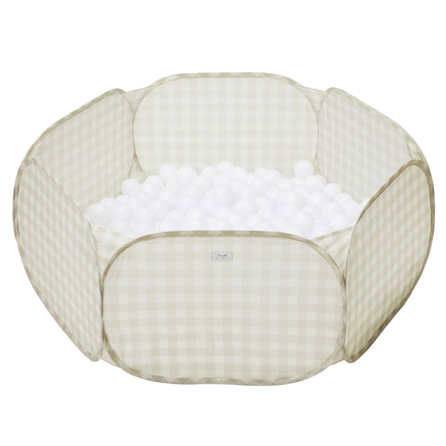 Kids Ball Pit || Checkerboard Beige