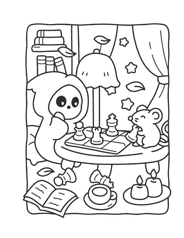 Cozy Nightmare Glow-in-the-Dark Coloring