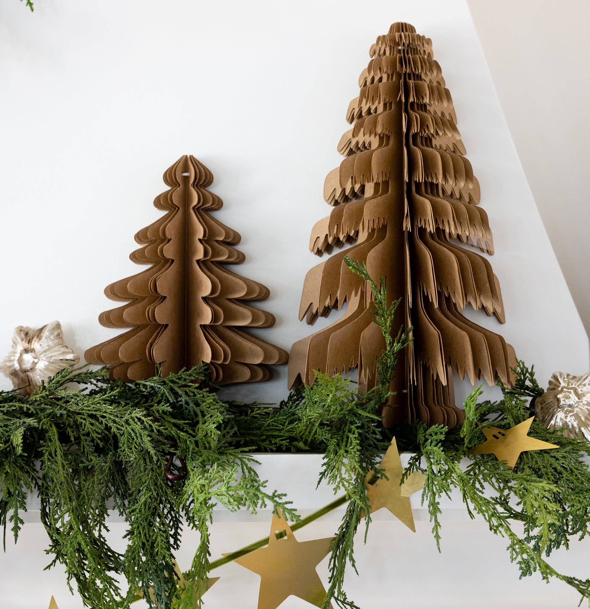 Christmas Medium Kraft Paper Tree Decor