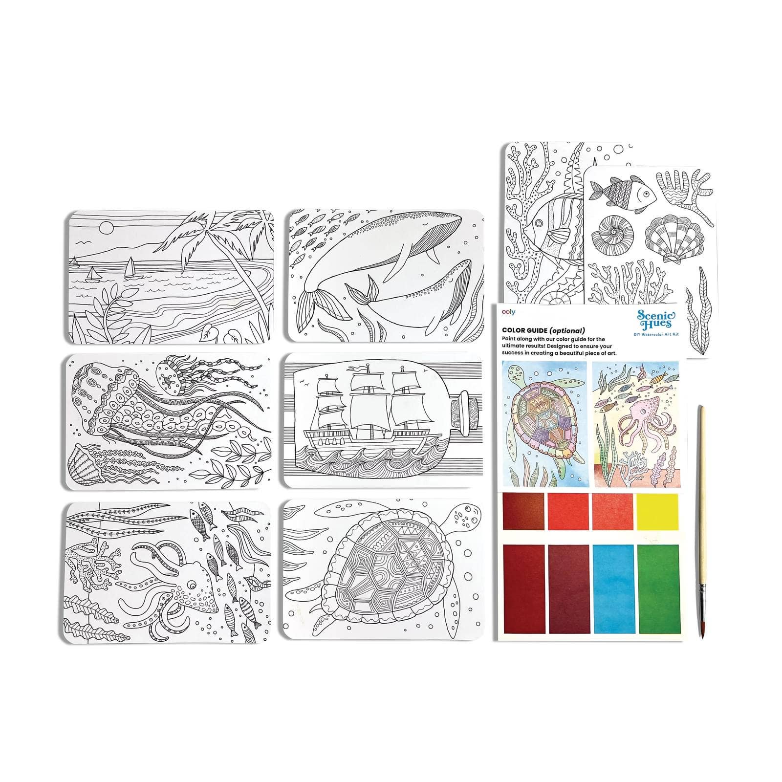 Scenic Hues D.I.Y. Watercolor Kit | Ocean Paradise