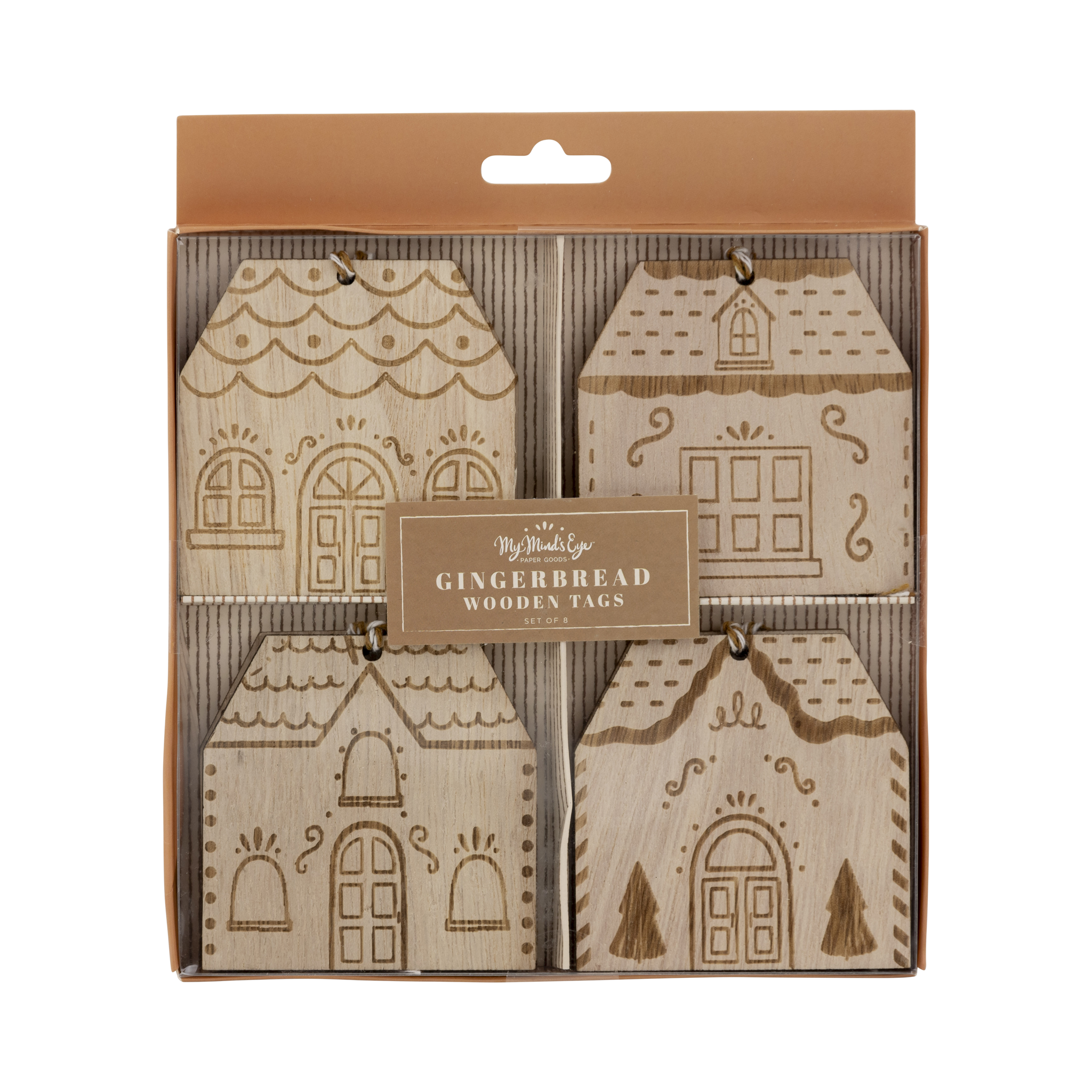 Gingerbread House Wood Tags