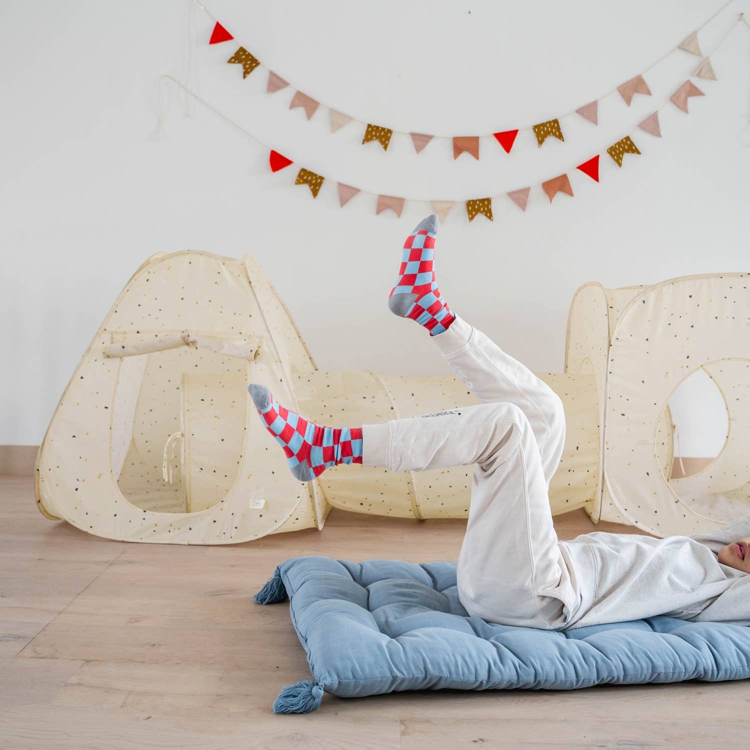 3-in-1 Play Tent & Tunnel Set || Terrazzo Beige