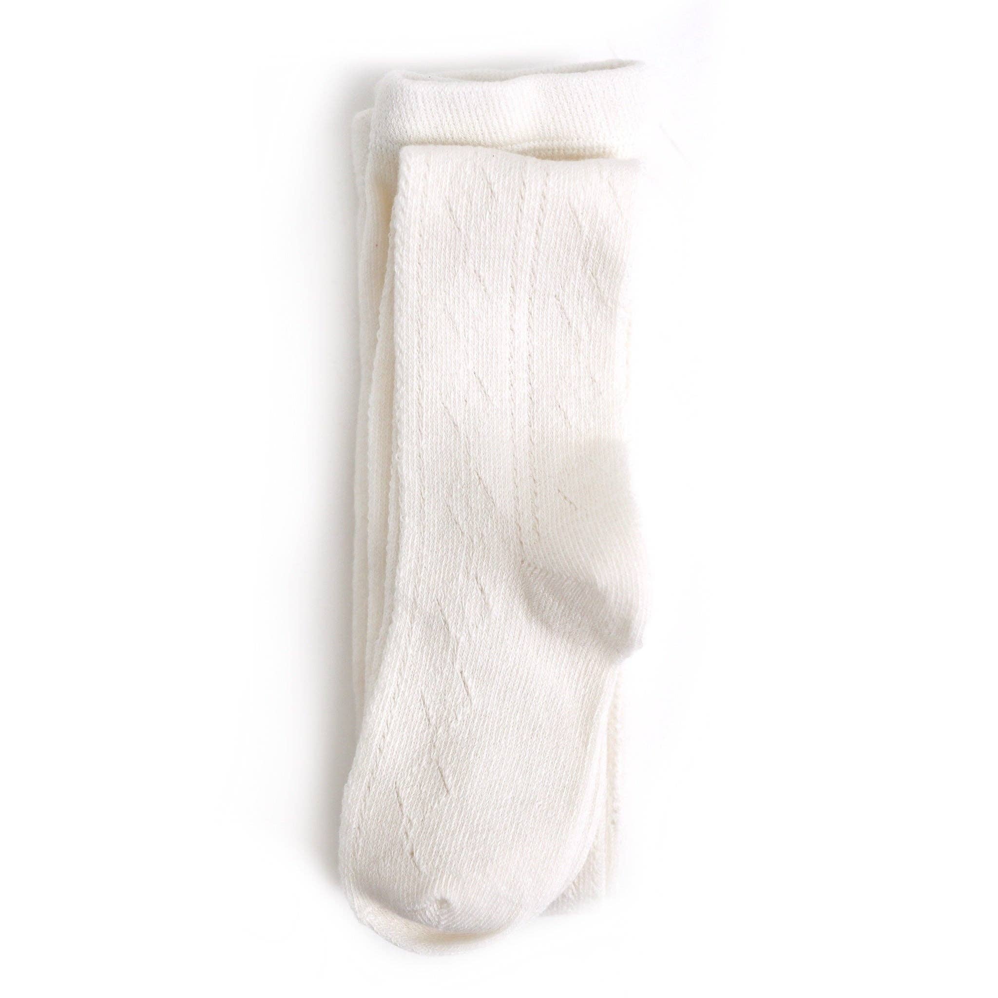 Fancy Knit Tights | Ivory
